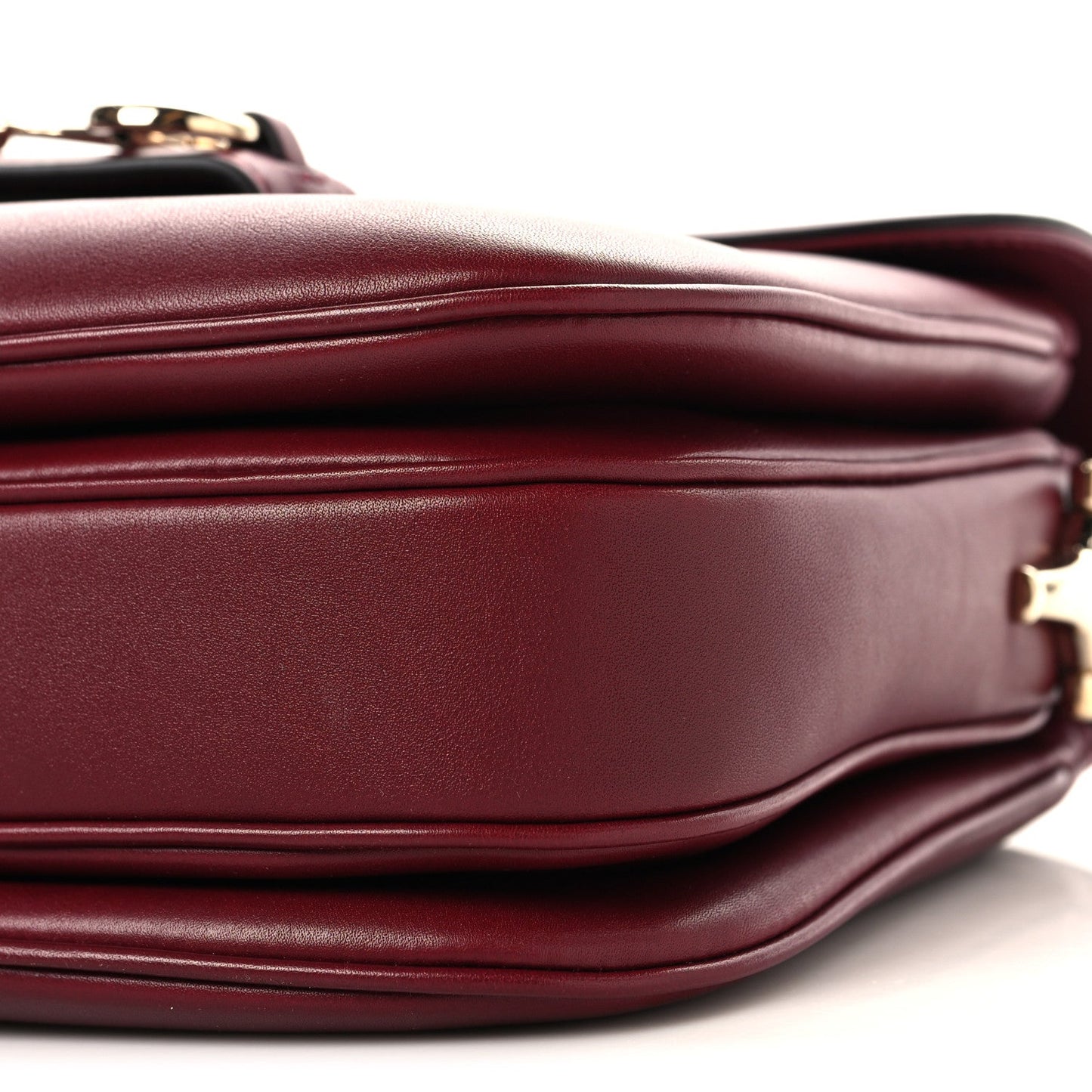Arabella Calfskin Horsebit 1955 Soft Small Shoulder Bag Rosso Ancora