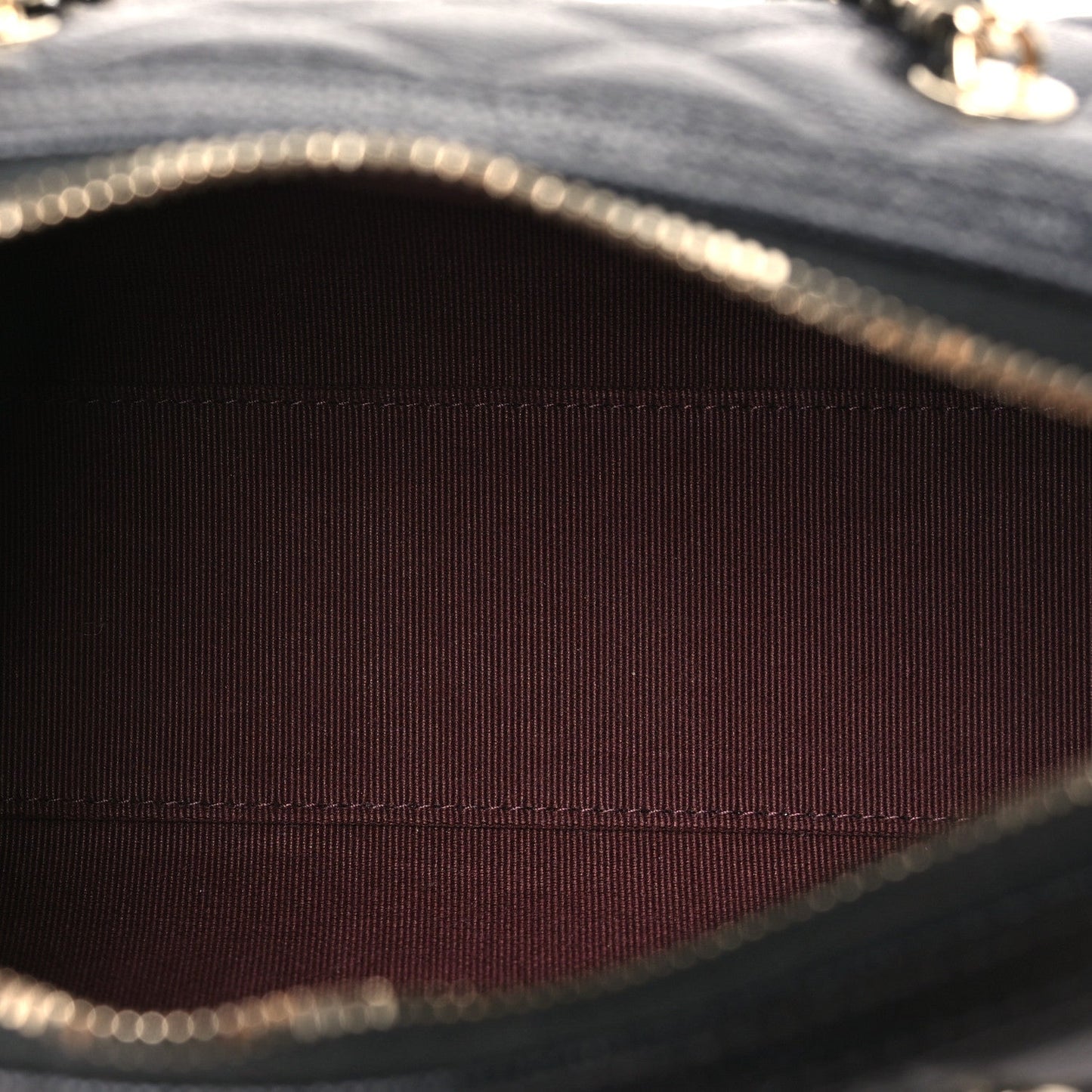 Caviar Quilted Barrel Clutch With Chain  Black