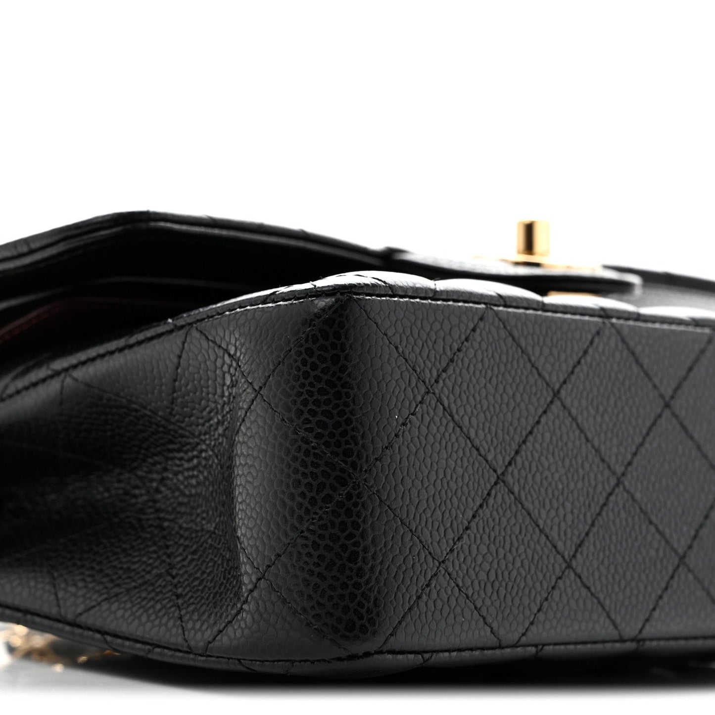 Caviar Quilted Small Double Flap Black