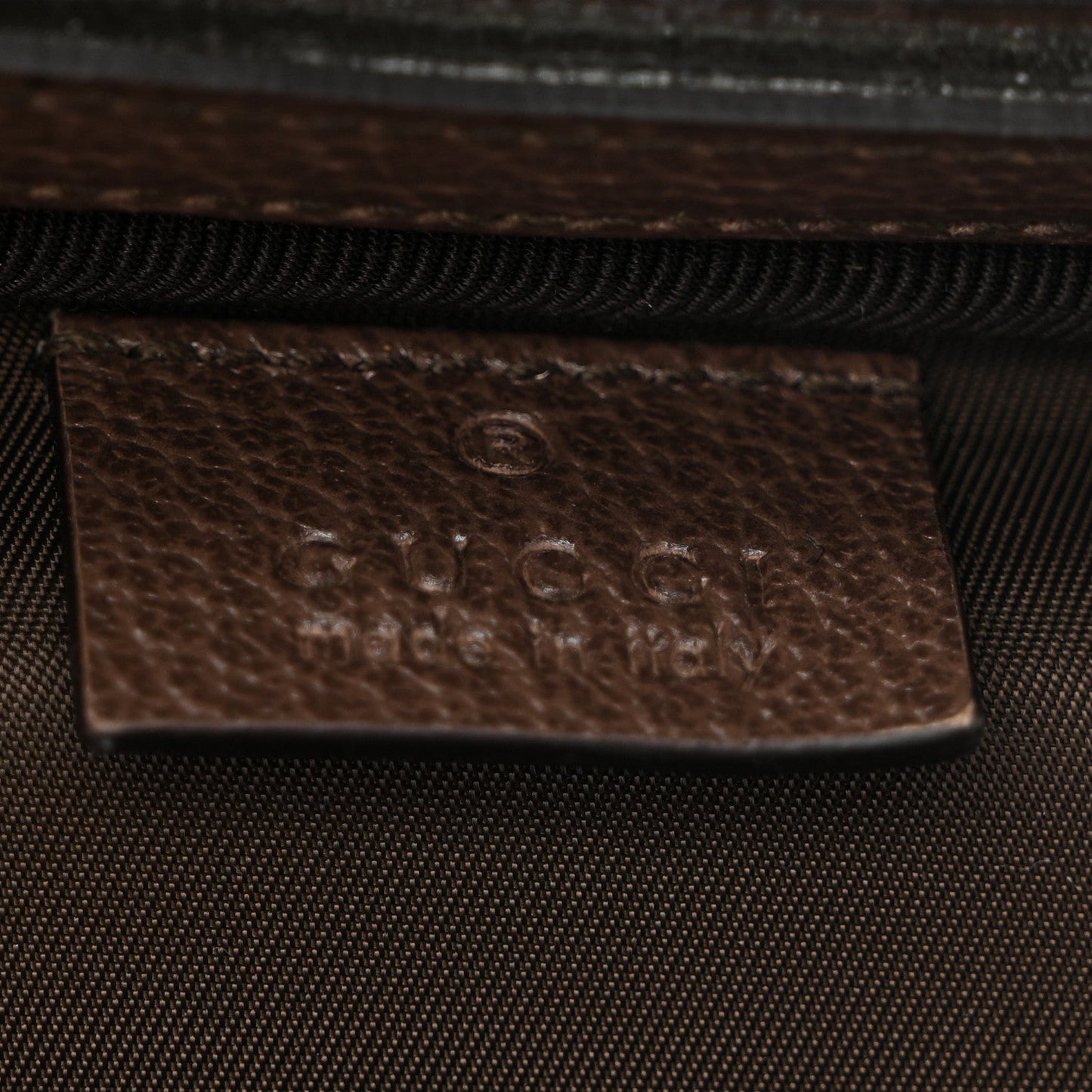 GG Supreme Monogram Textured Calfskin Web Ophidia Vanity Cosmetic Case Beige Ebony New Acero