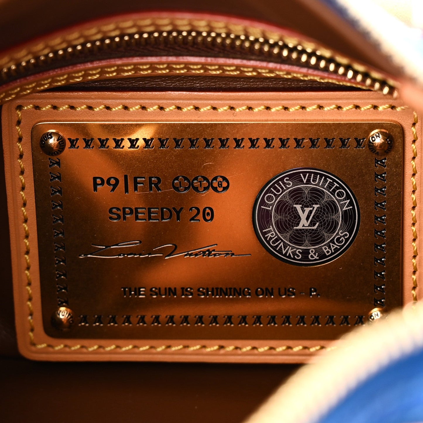 Calfskin Monogram Speedy P9 Bandouliere 20 Blue