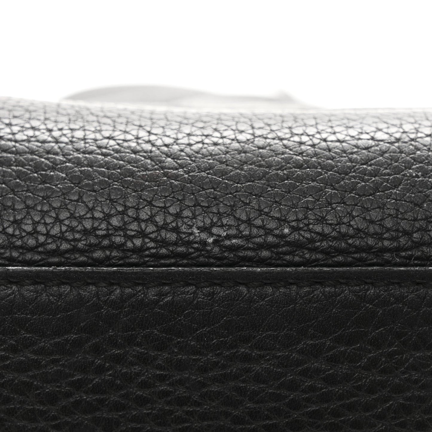 Pebbled Calfskin Medium Soho Chain Shoulder Bag Black