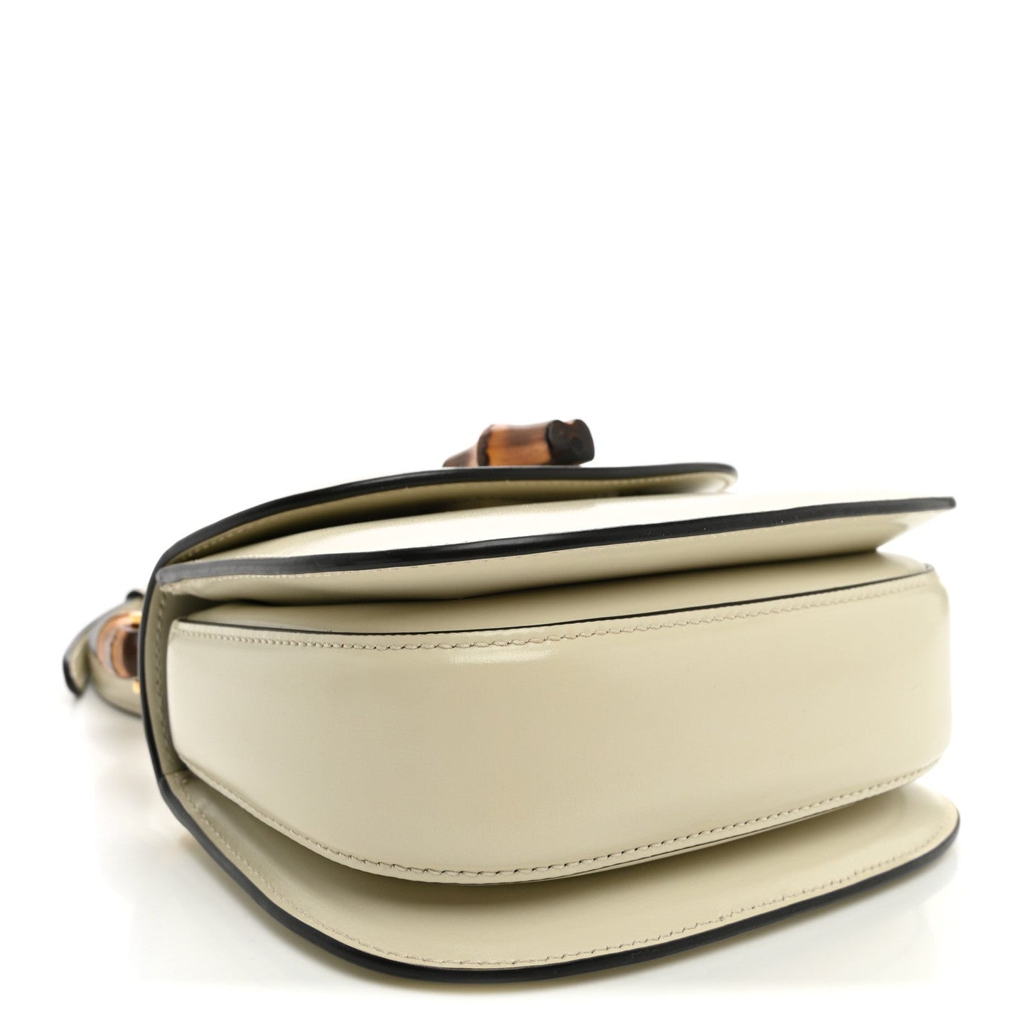 Boarded Dyana Lux Calfskin Web Mini Bamboo 1947 Top Handle Bag Mystic White