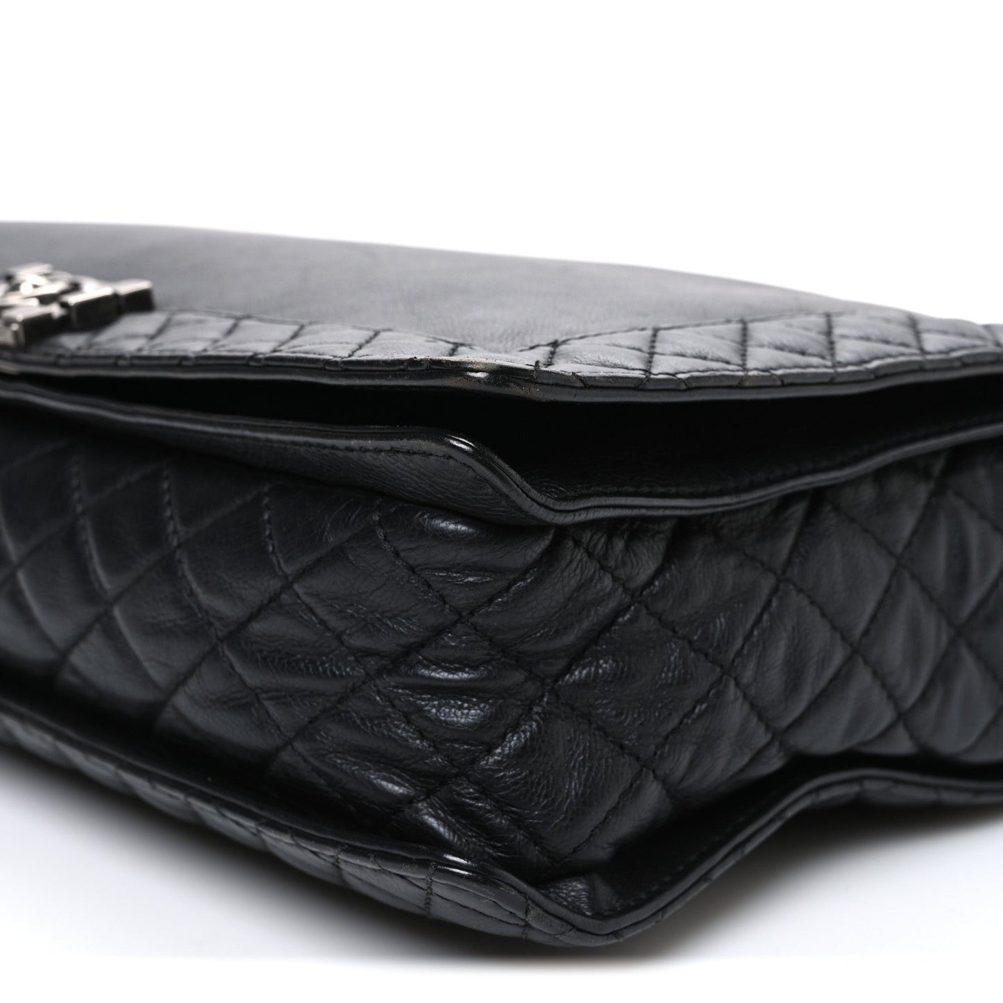 Calfskin Large Boy Reverso Flap Black