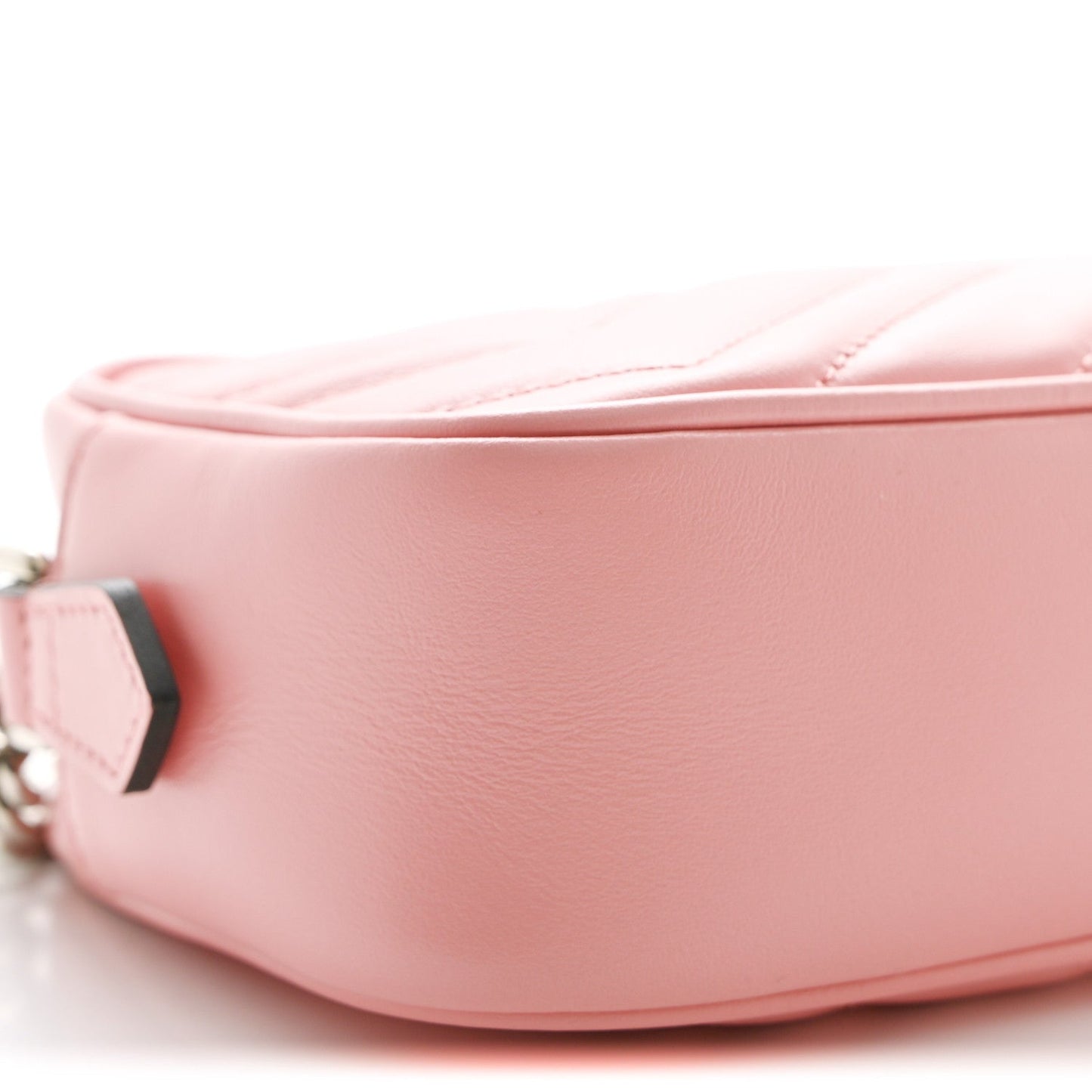 Calfskin Matelasse Mini GG Marmont Chain Shoulder Bag Wild Rose