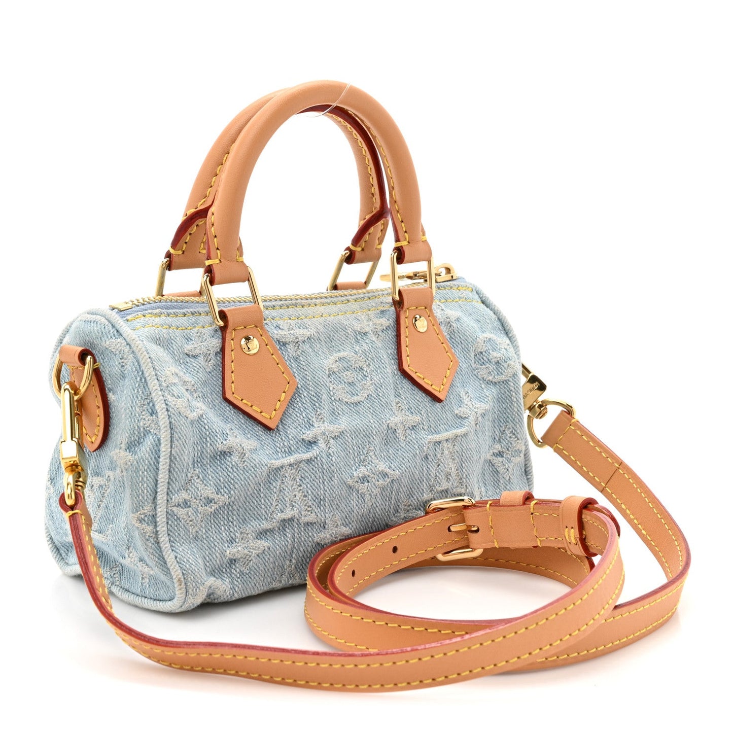 Monogram Denim Nano Speedy Sky Blue