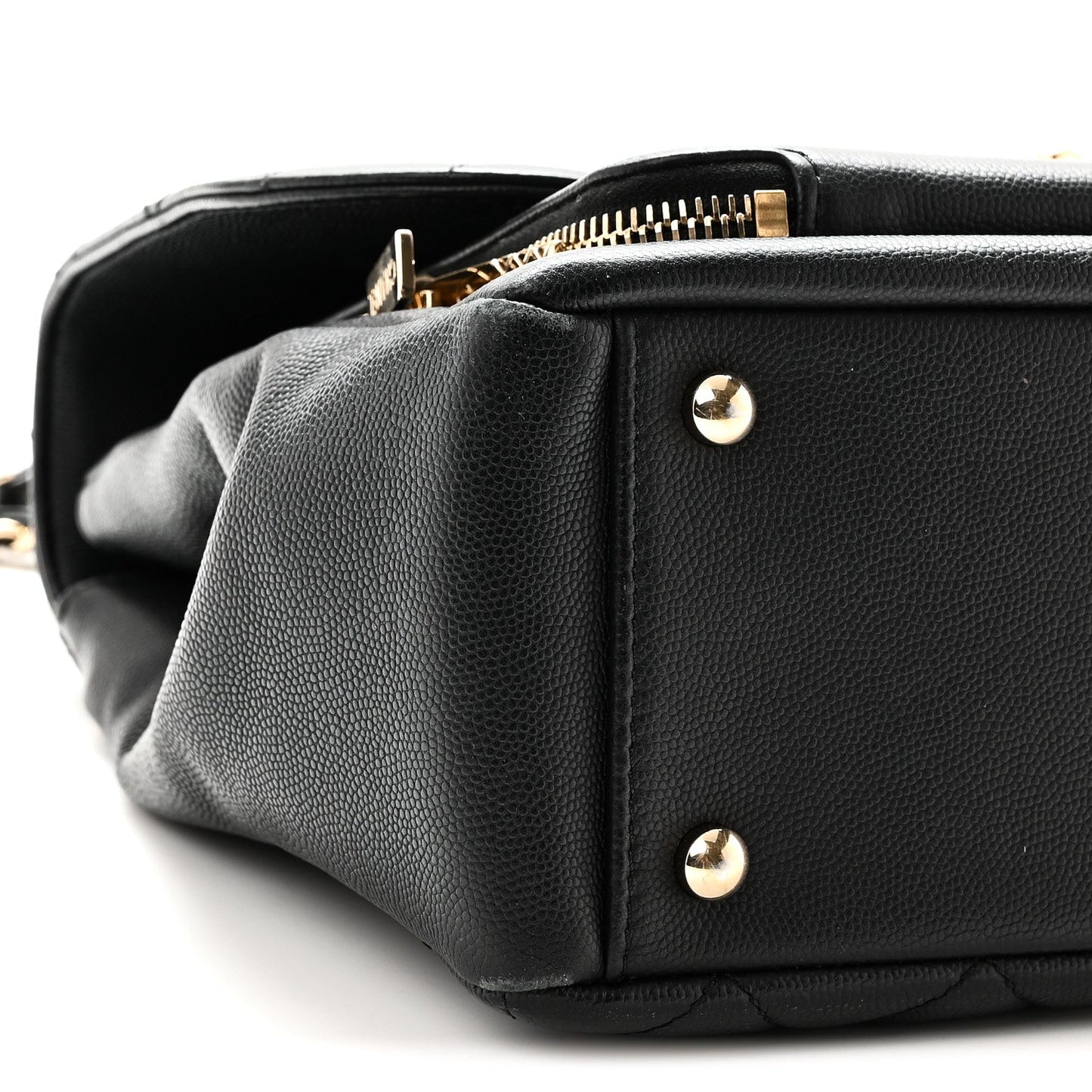 Caviar Quilted Large Business Affinity Flap Black Black