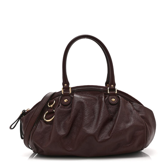 Guccissima Medium Sukey Boston Chocolate