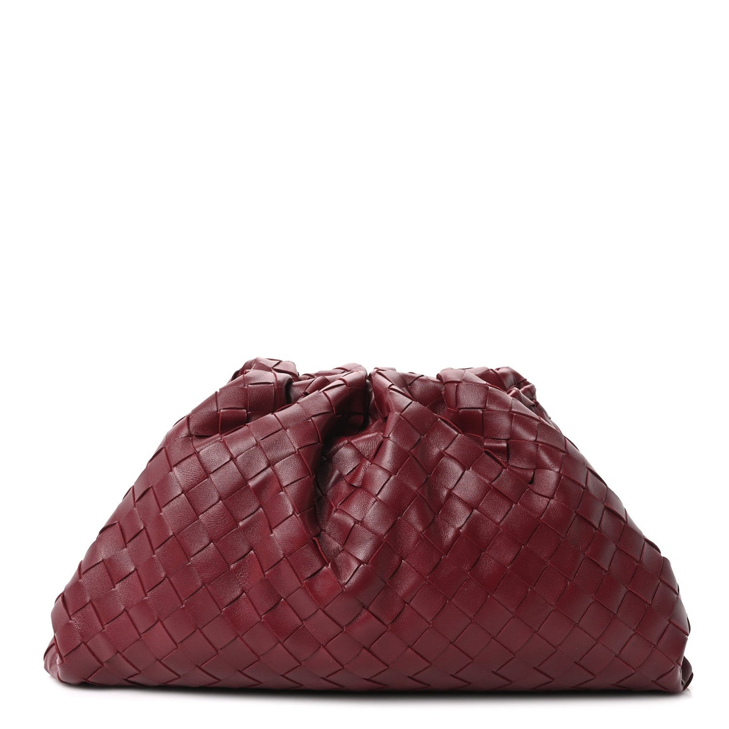 Nappa Maxi Intrecciato The Pouch Oversized Clutch Bordeaux