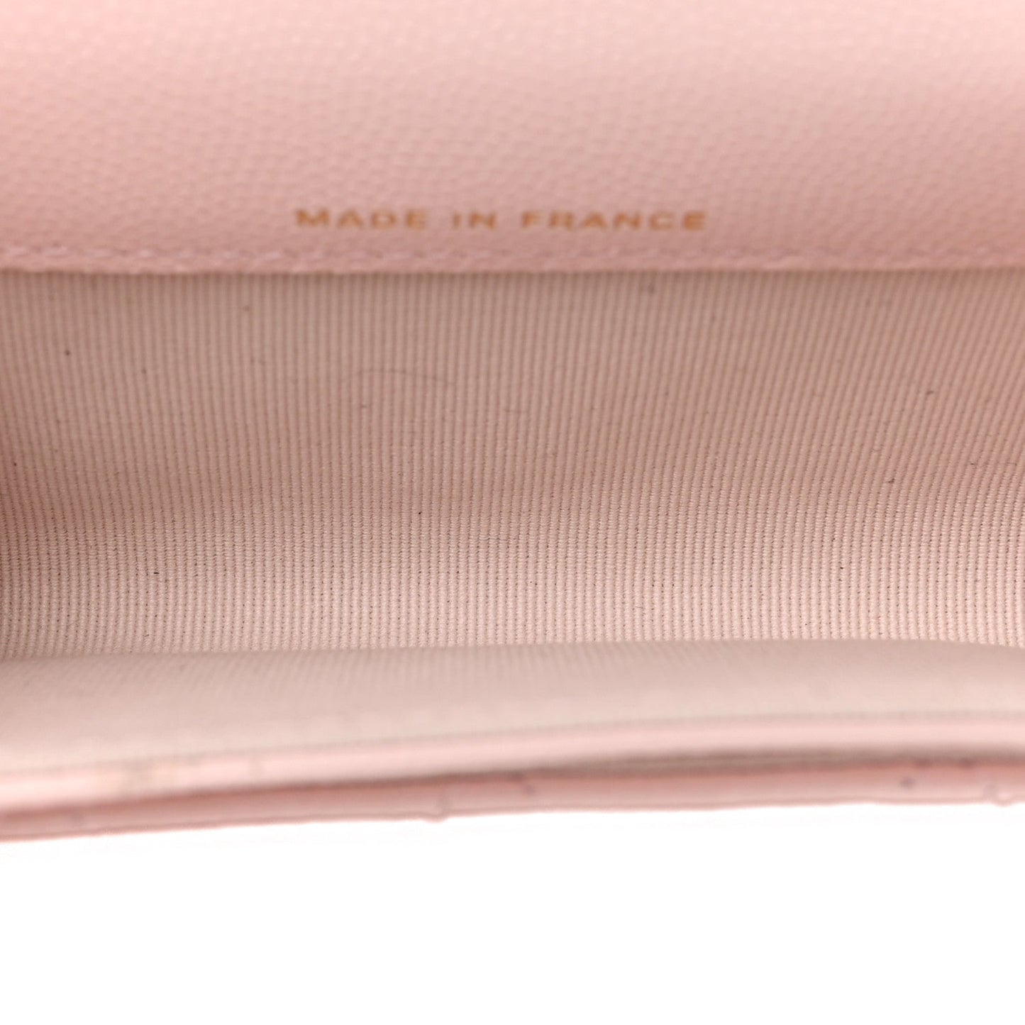 Caviar Quilted CC Flap Card Holder Rose