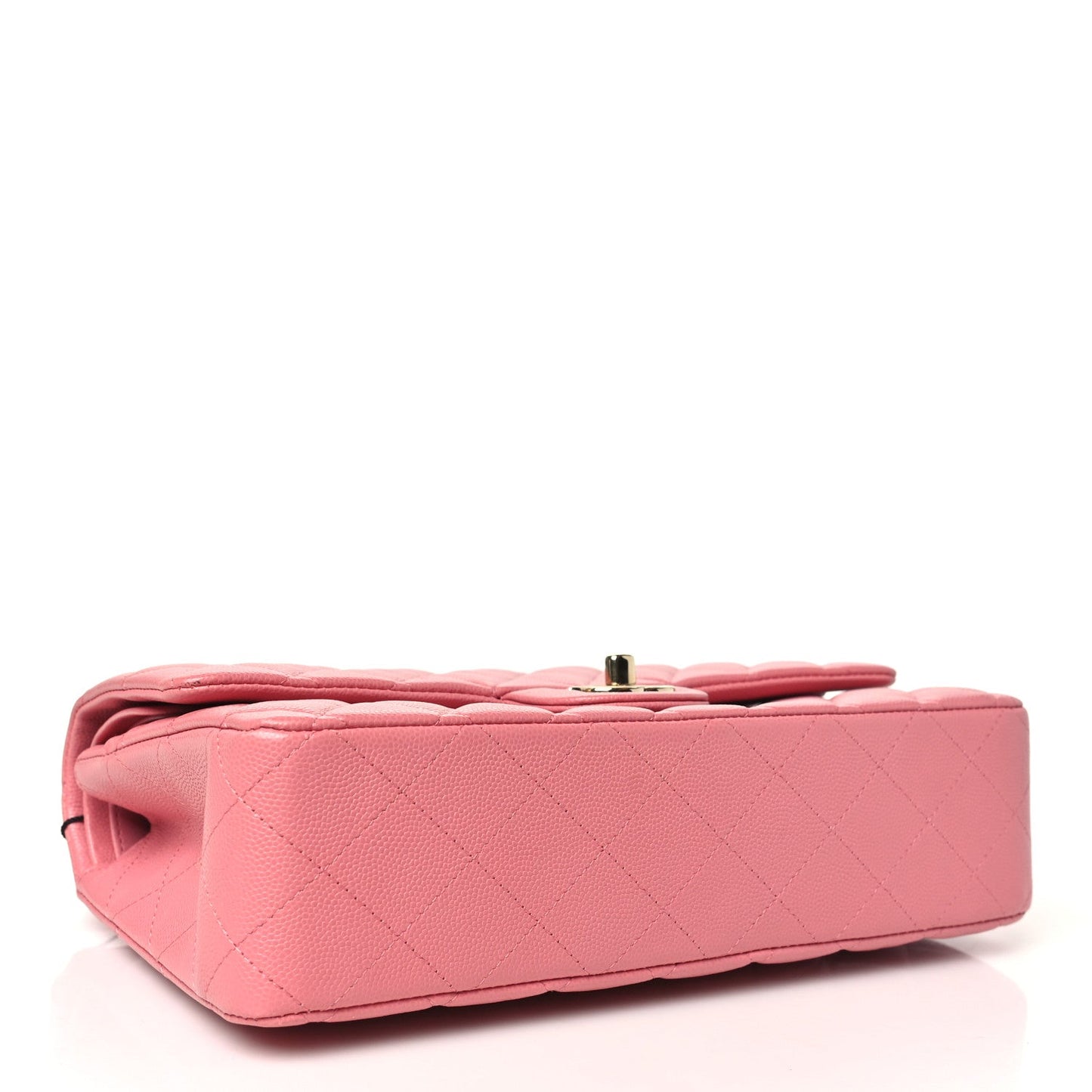 Caviar Quilted Medium Double Flap Pink