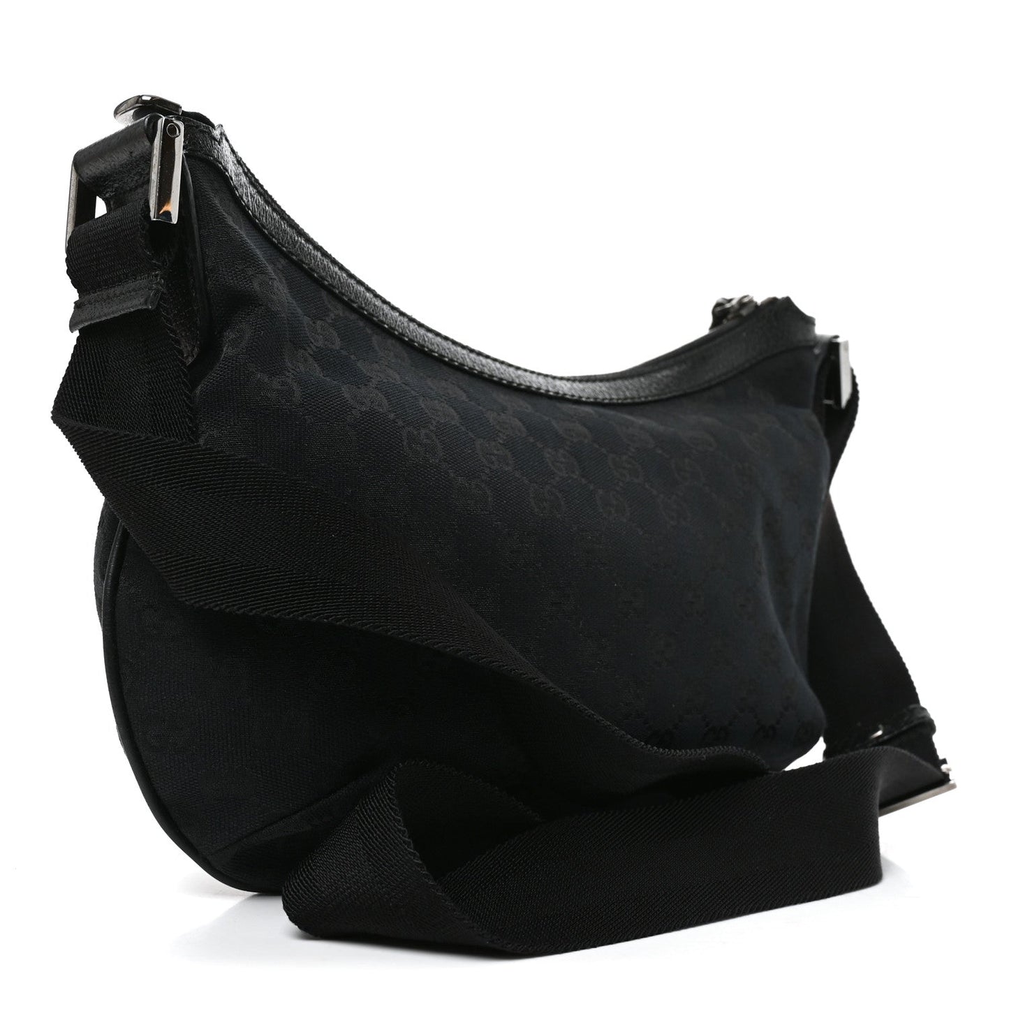 Monogram Medium Half Moon Hobo Black
