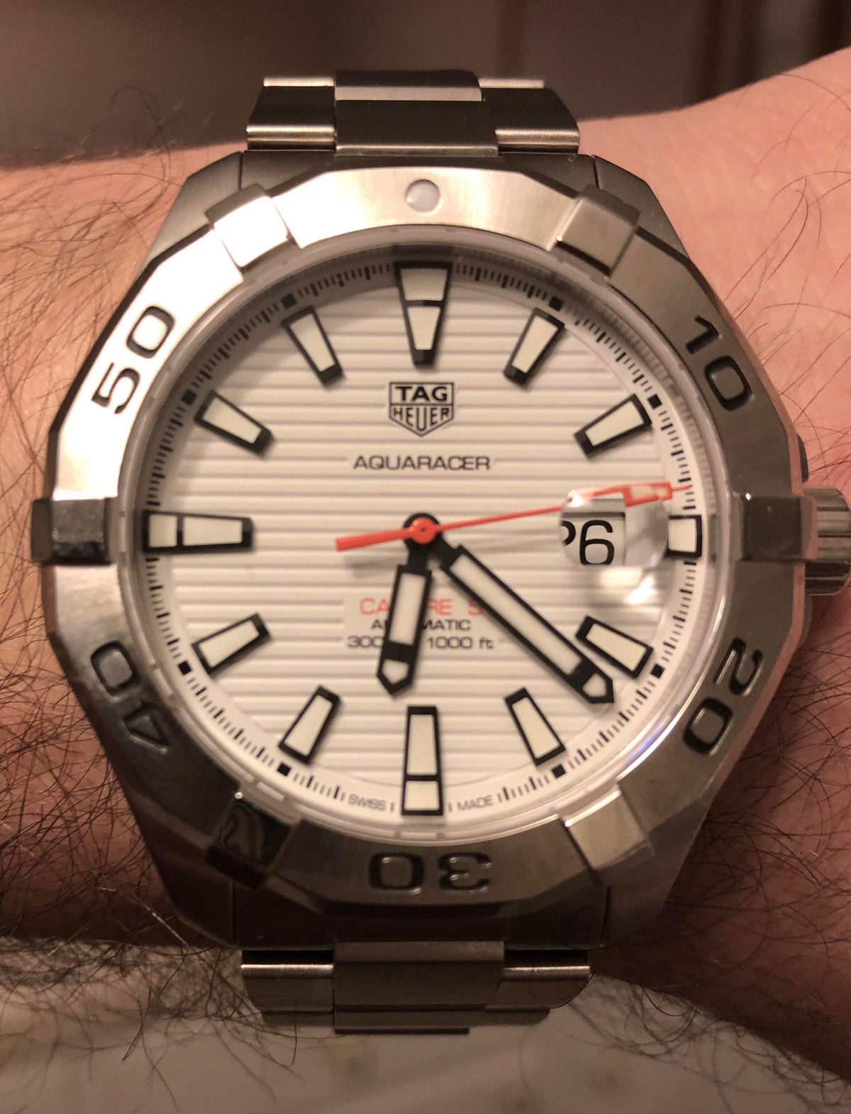 Tag Heuer Aquaracer White Dial Watch for Men - WAY2013.BA0927