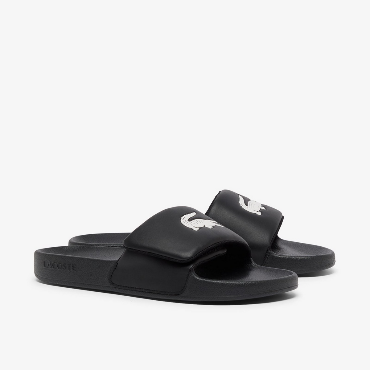 LACOSTE SERVE  SLIDES 0 S 1261 CMA MENS -BLACK/WHITE