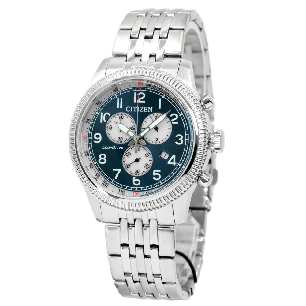 Citizen Men's AT2460-89L Aviator Chrono Blue Dial Watch