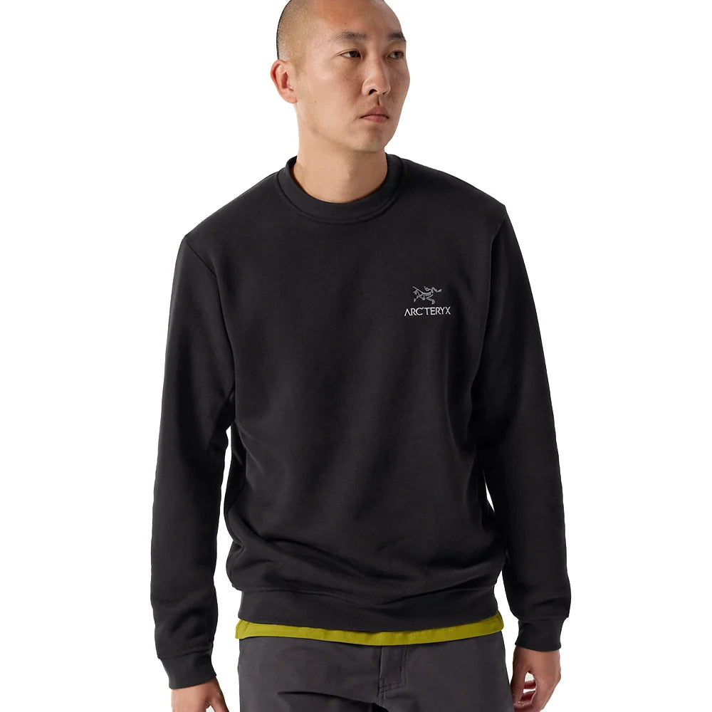 Men's Emblem Fleece Crew - Black