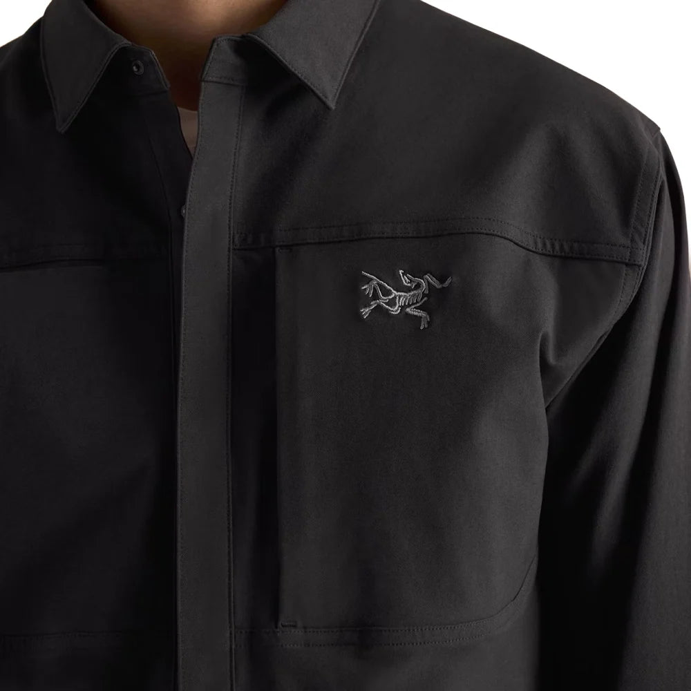 Men's Cronin Cotton Overshirt - Black