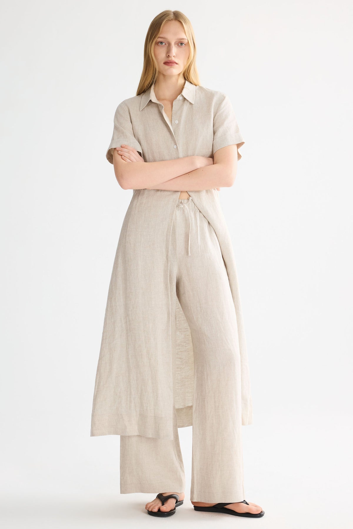 Classic Linen Maxi Dress