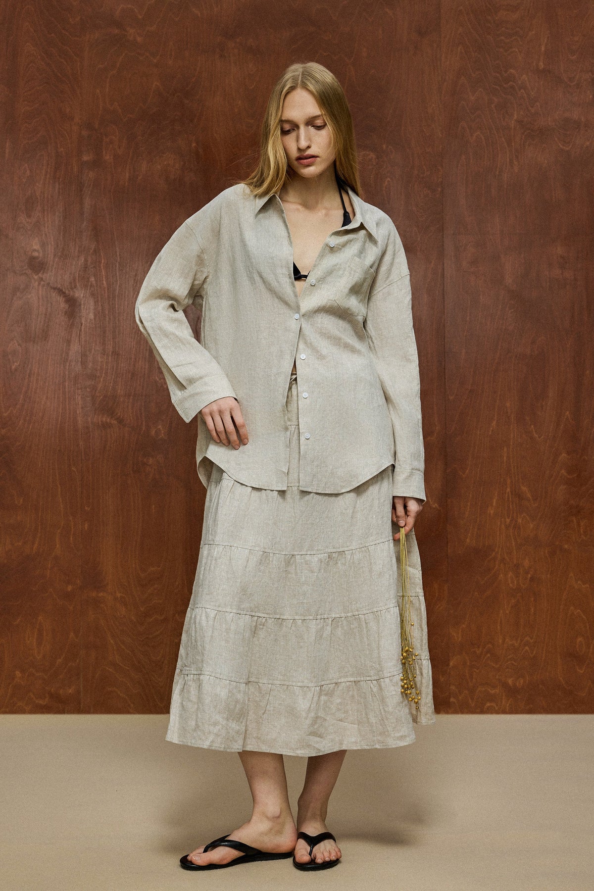 Bouquet Linen Skirt