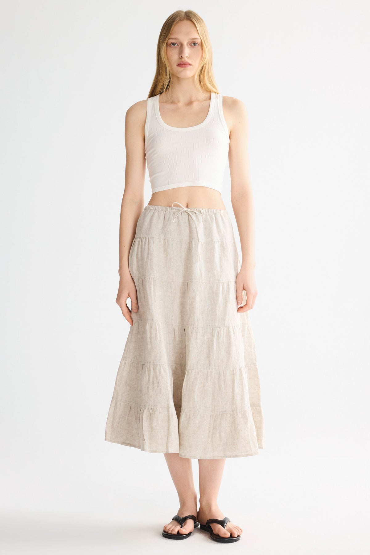Bouquet Linen Skirt