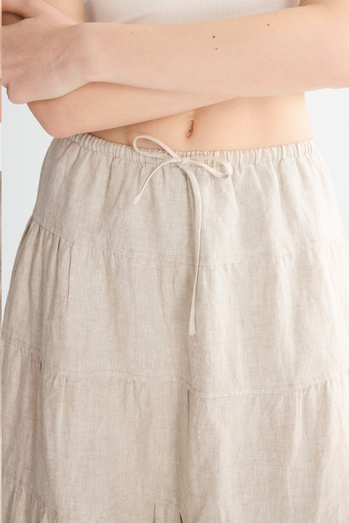 Bouquet Linen Skirt