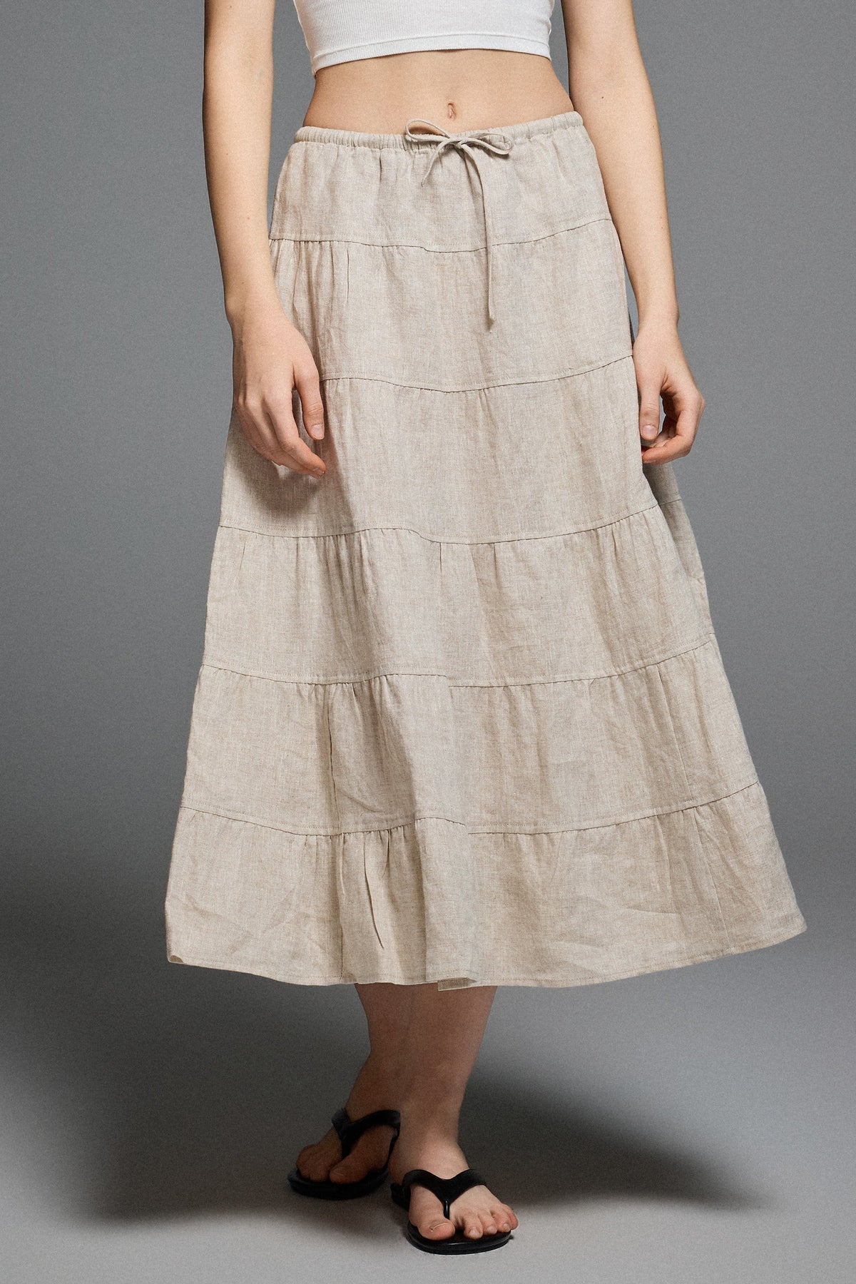 Bouquet Linen Skirt