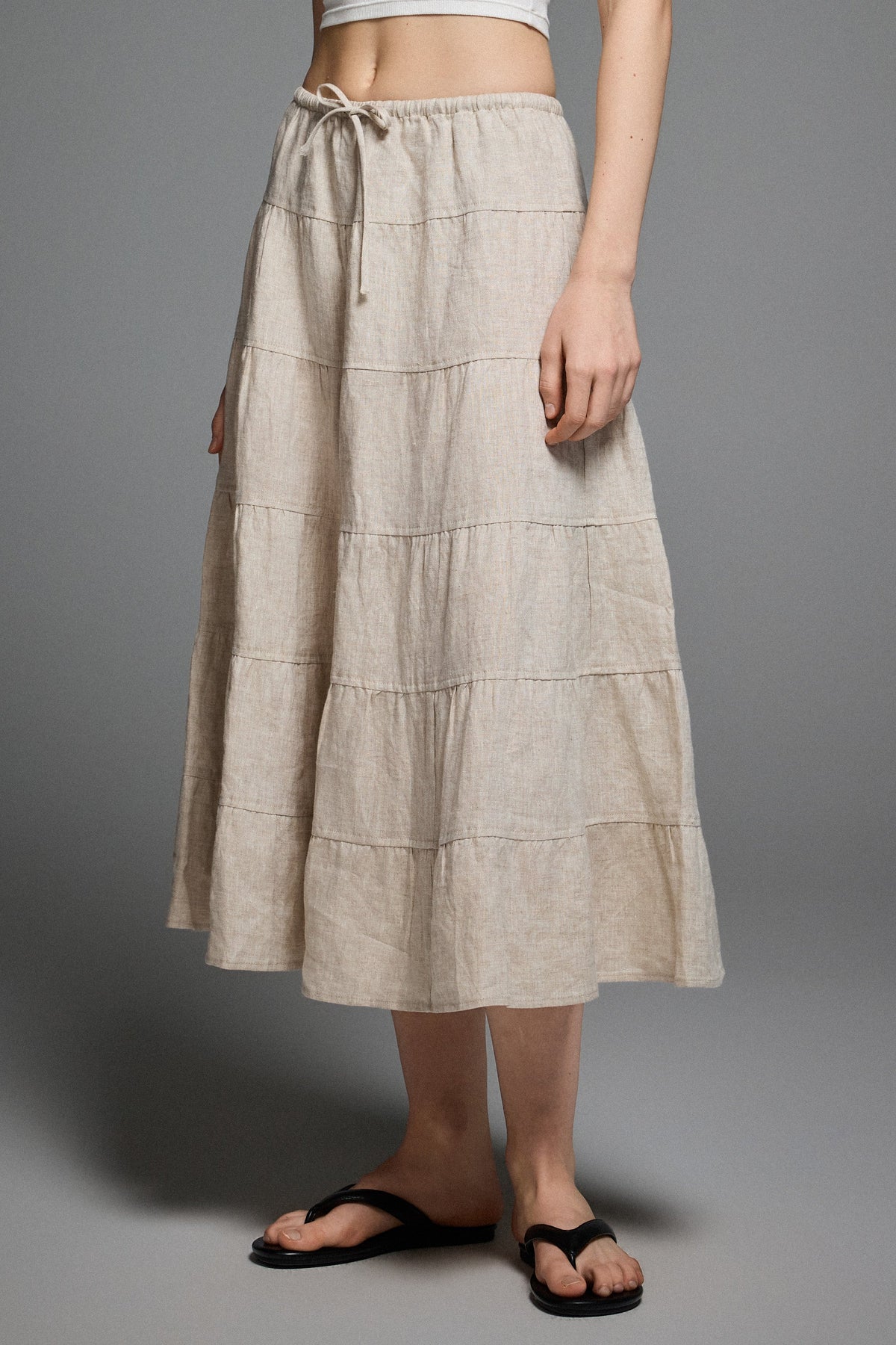 Bouquet Linen Skirt