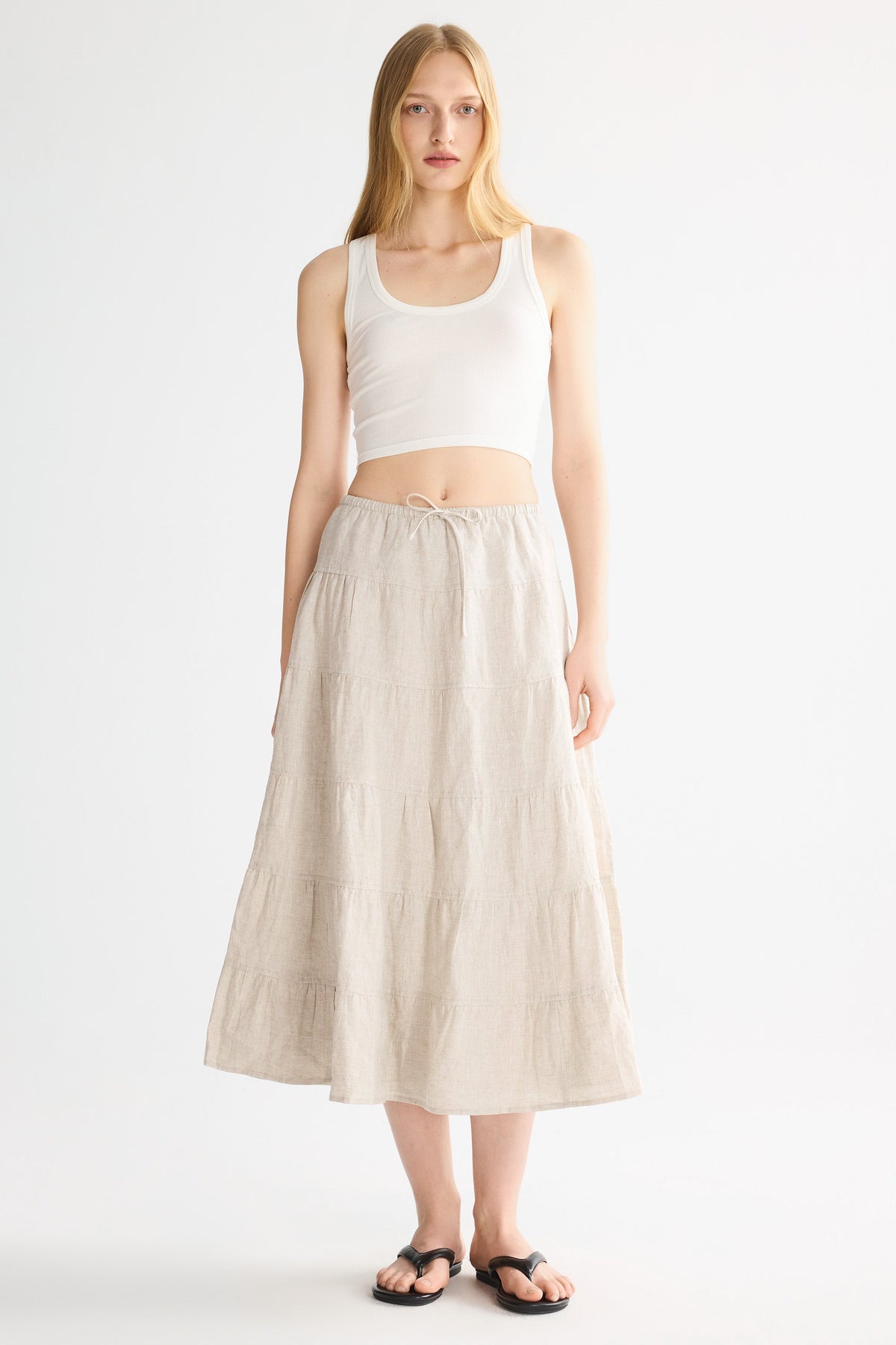 Bouquet Linen Skirt
