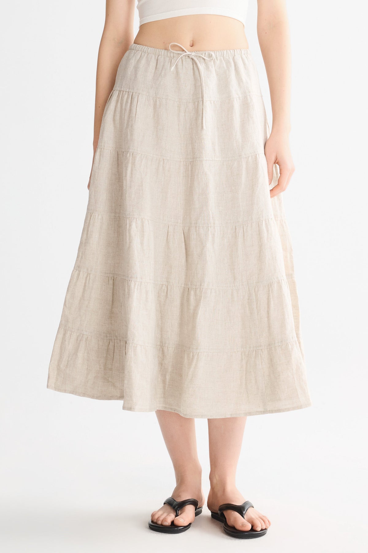 Bouquet Linen Skirt