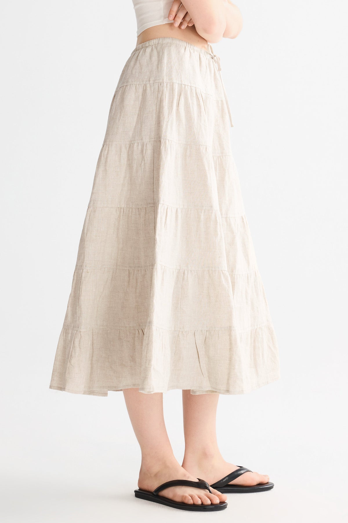 Bouquet Linen Skirt