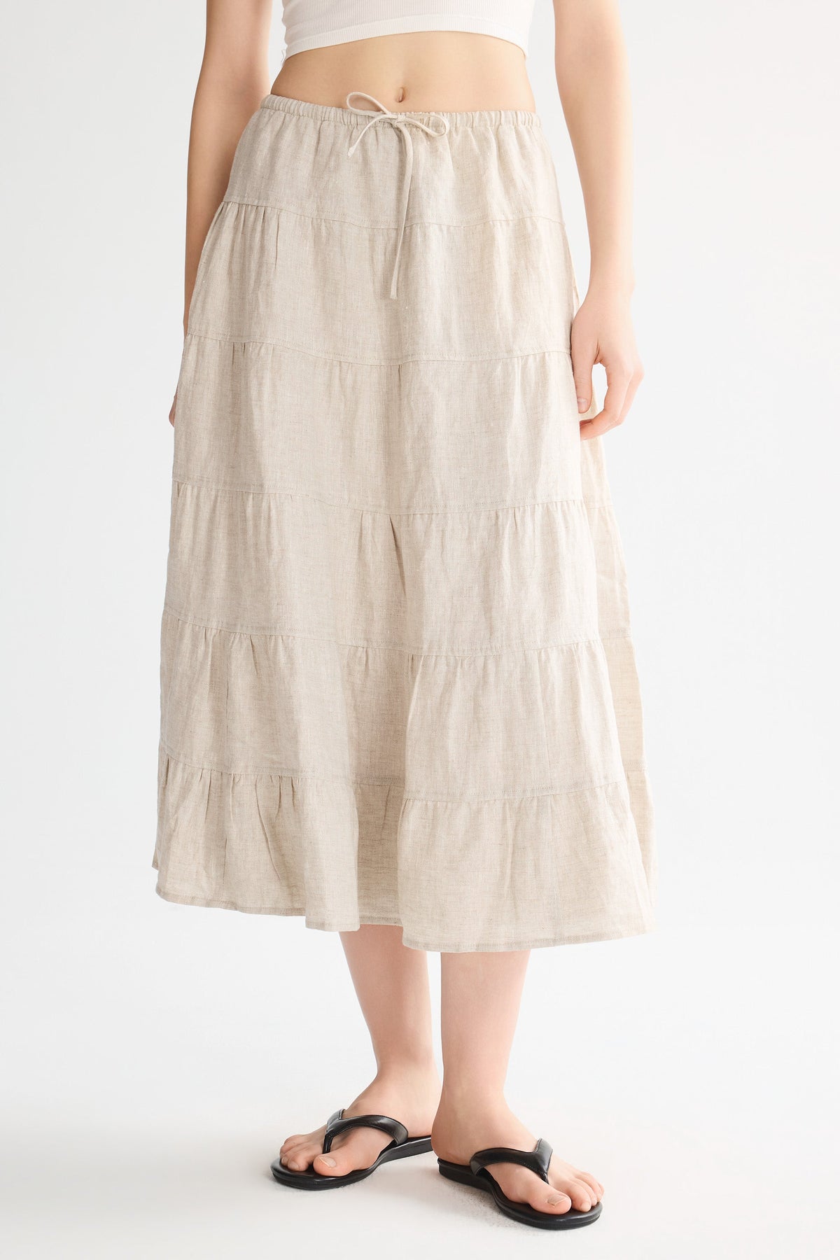 Bouquet Linen Skirt