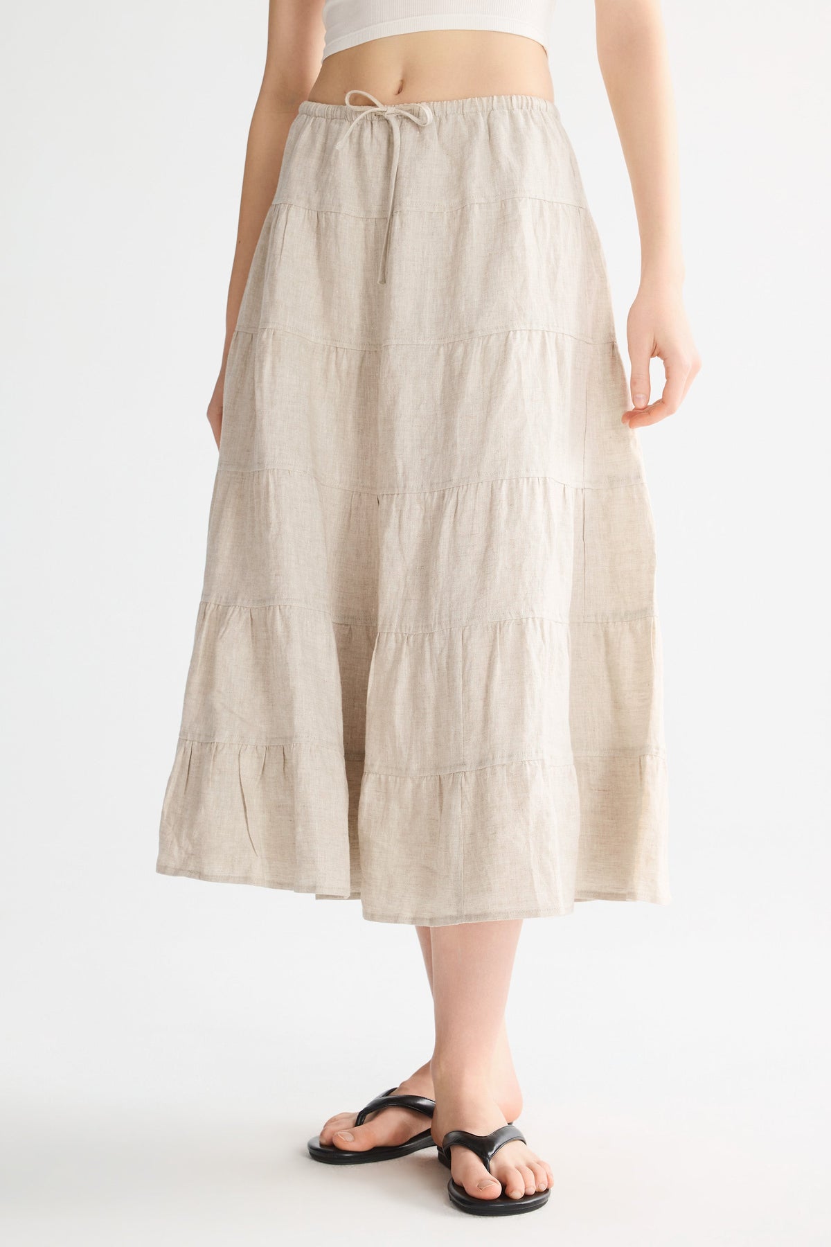 Bouquet Linen Skirt