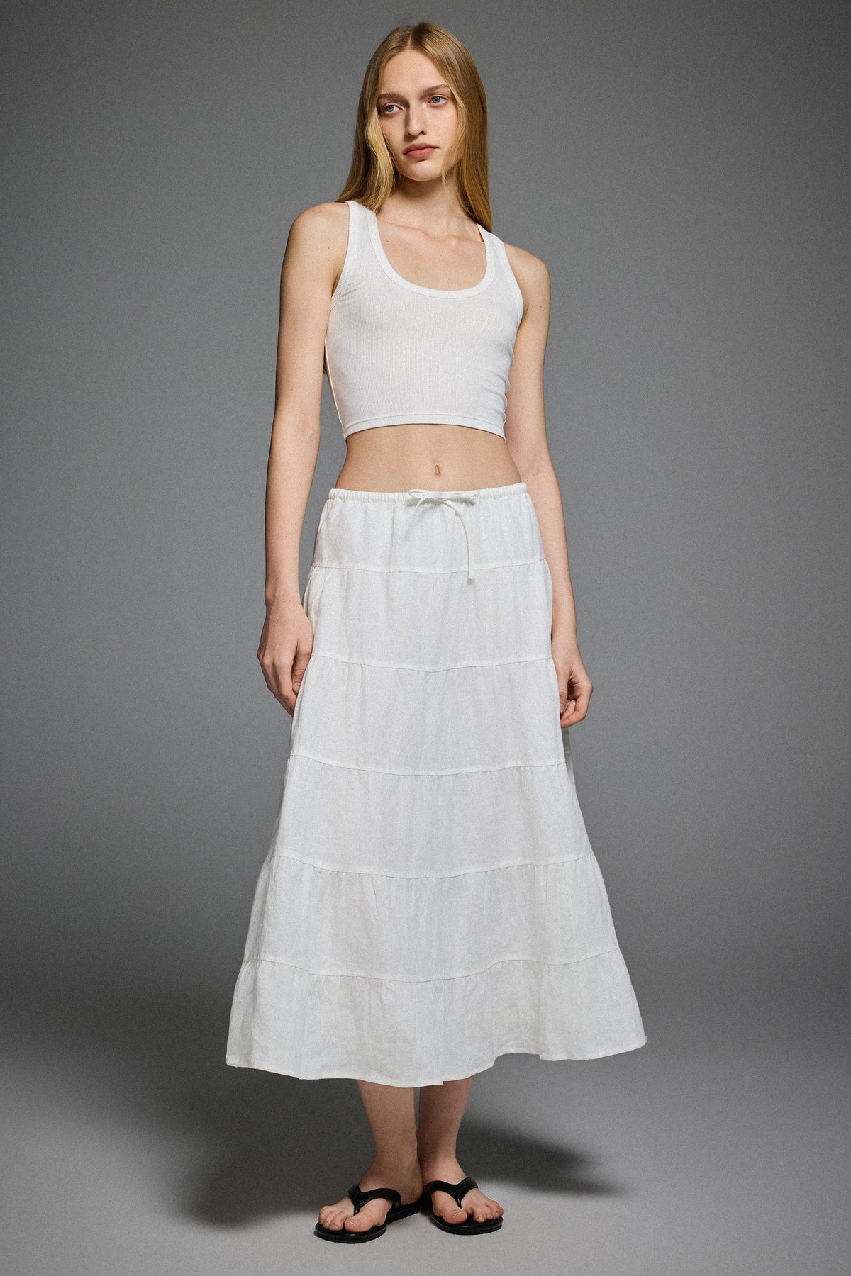 Bouquet Linen Skirt