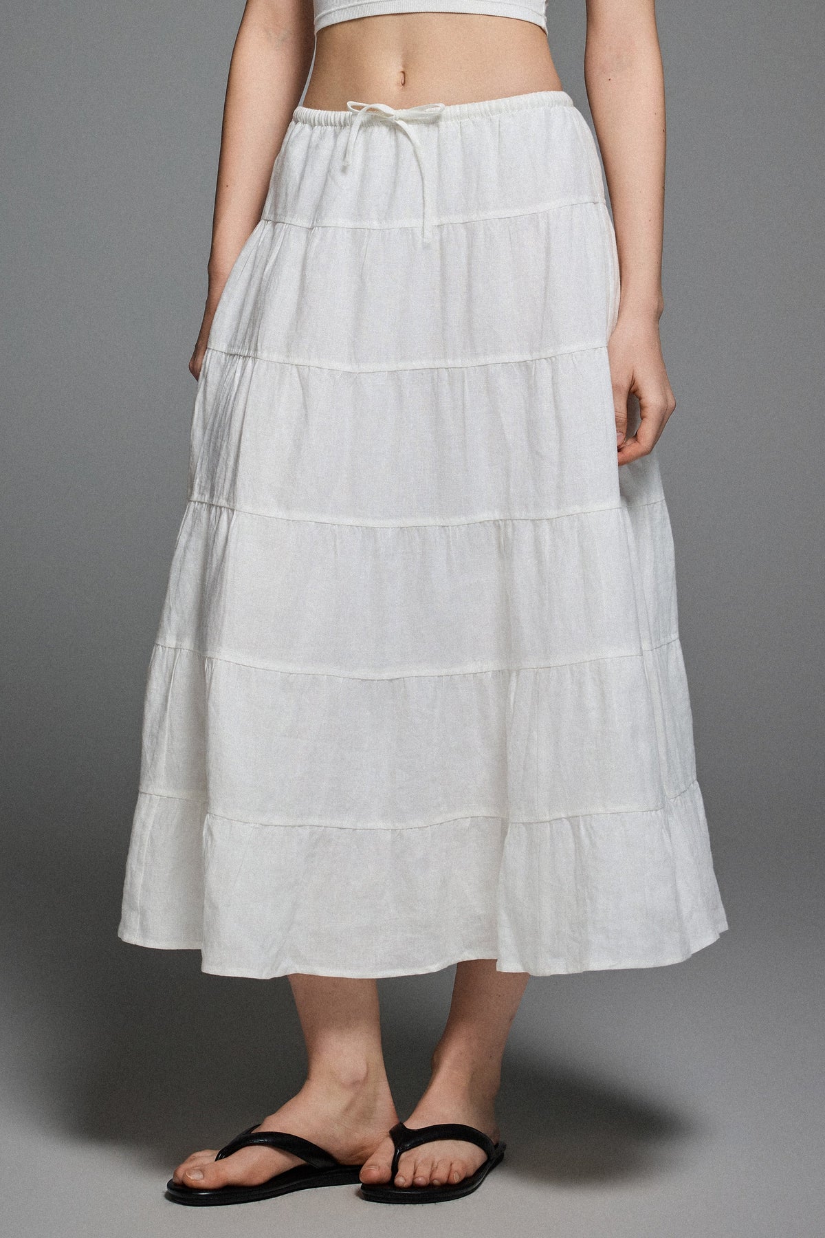 Bouquet Linen Skirt