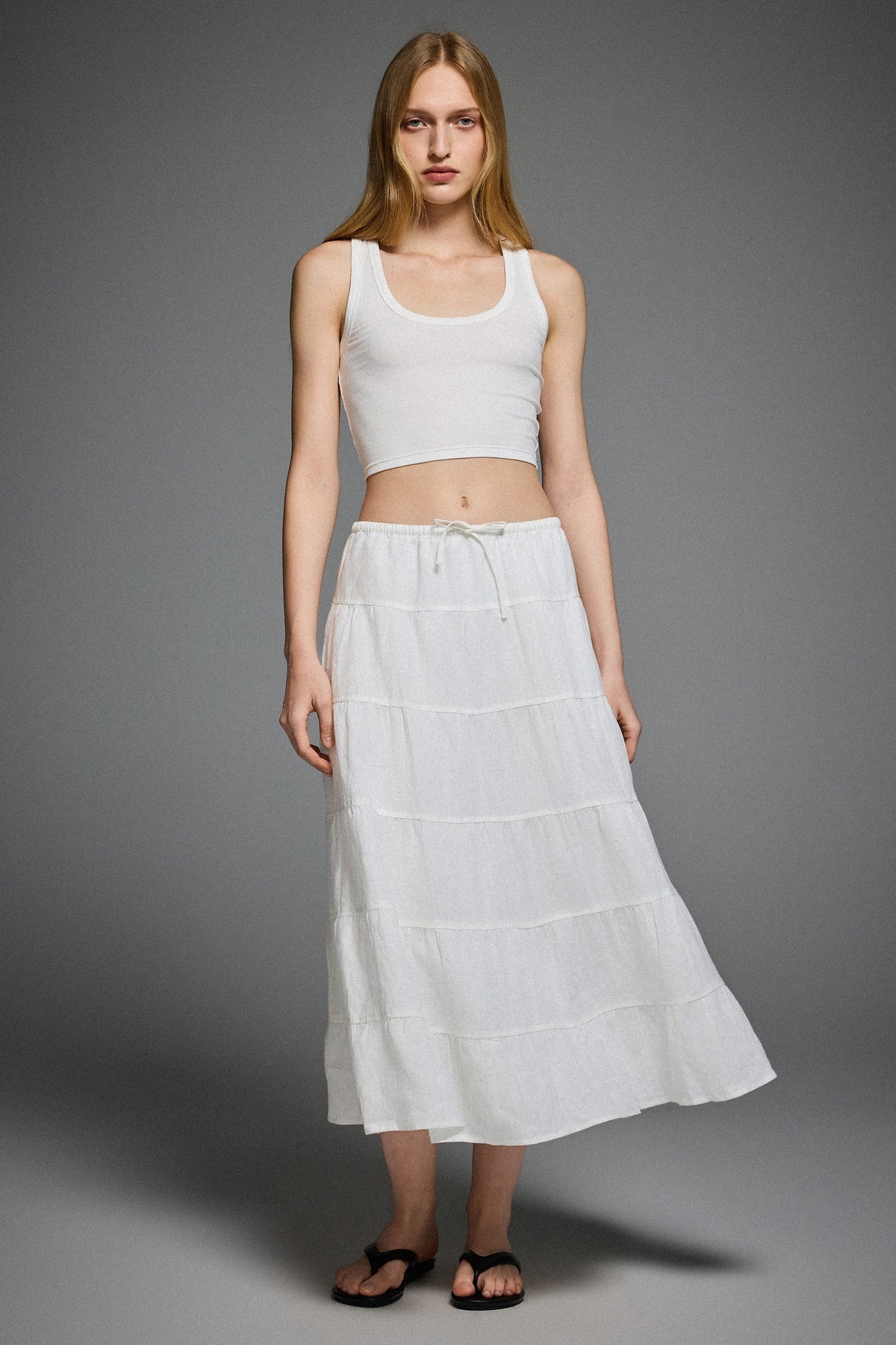 Bouquet Linen Skirt
