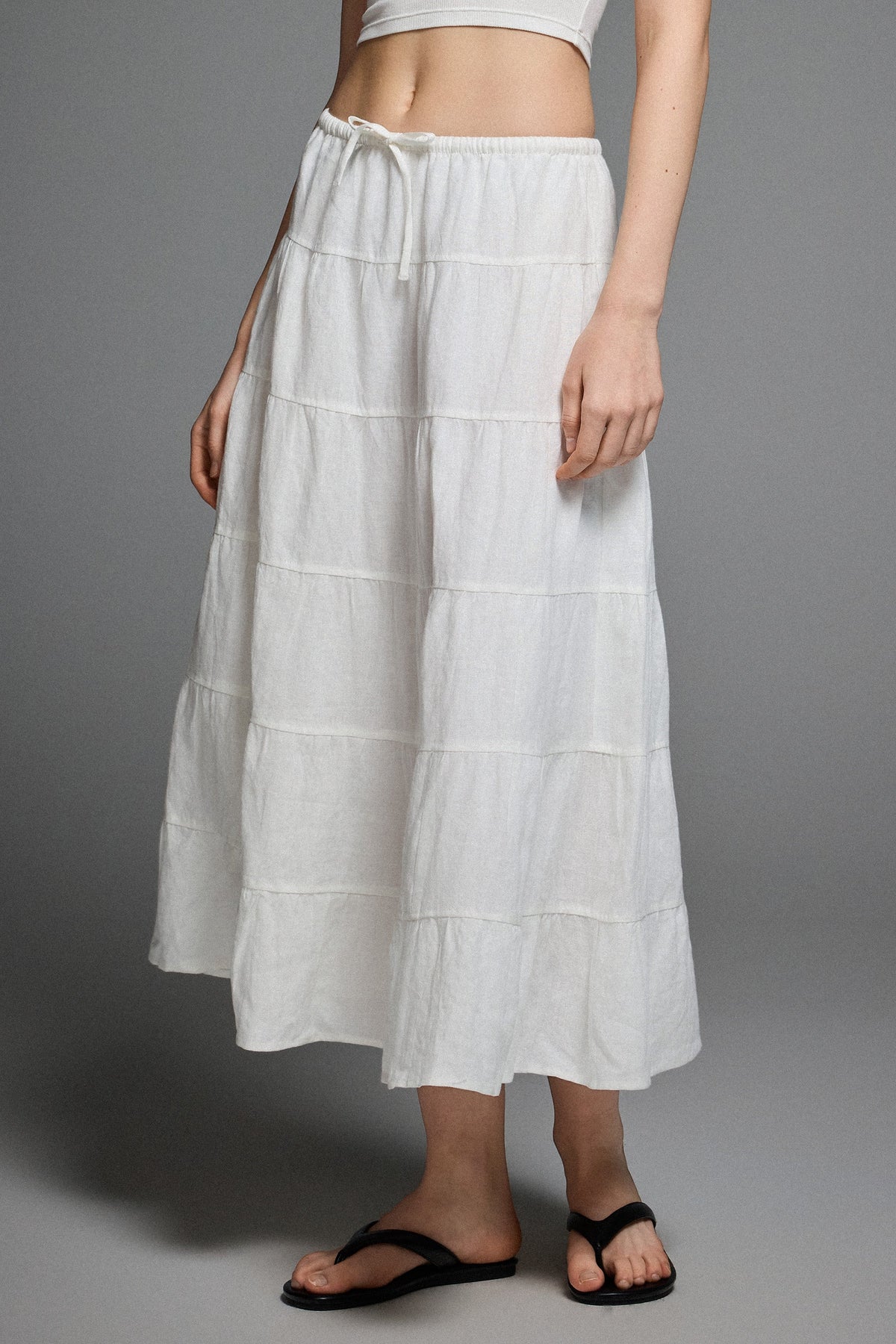 Bouquet Linen Skirt