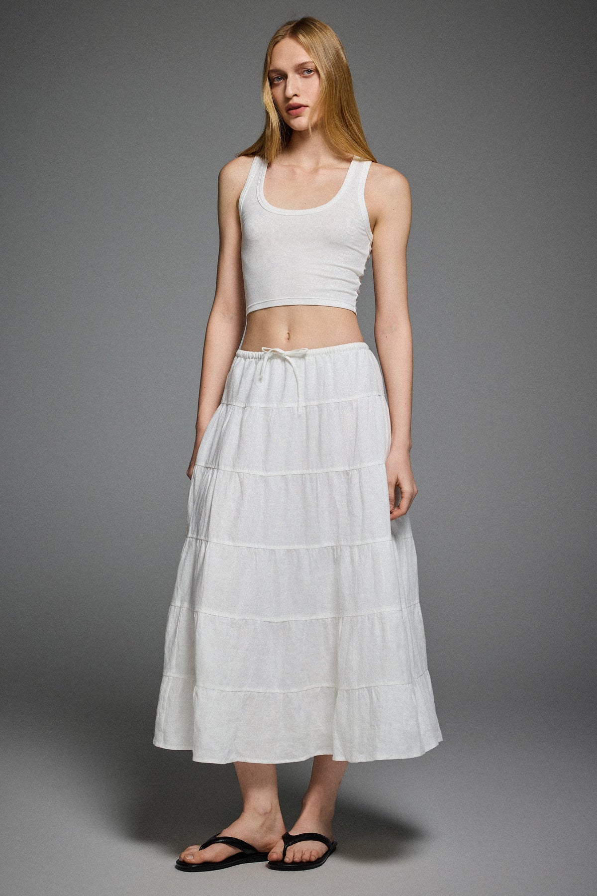 Bouquet Linen Skirt