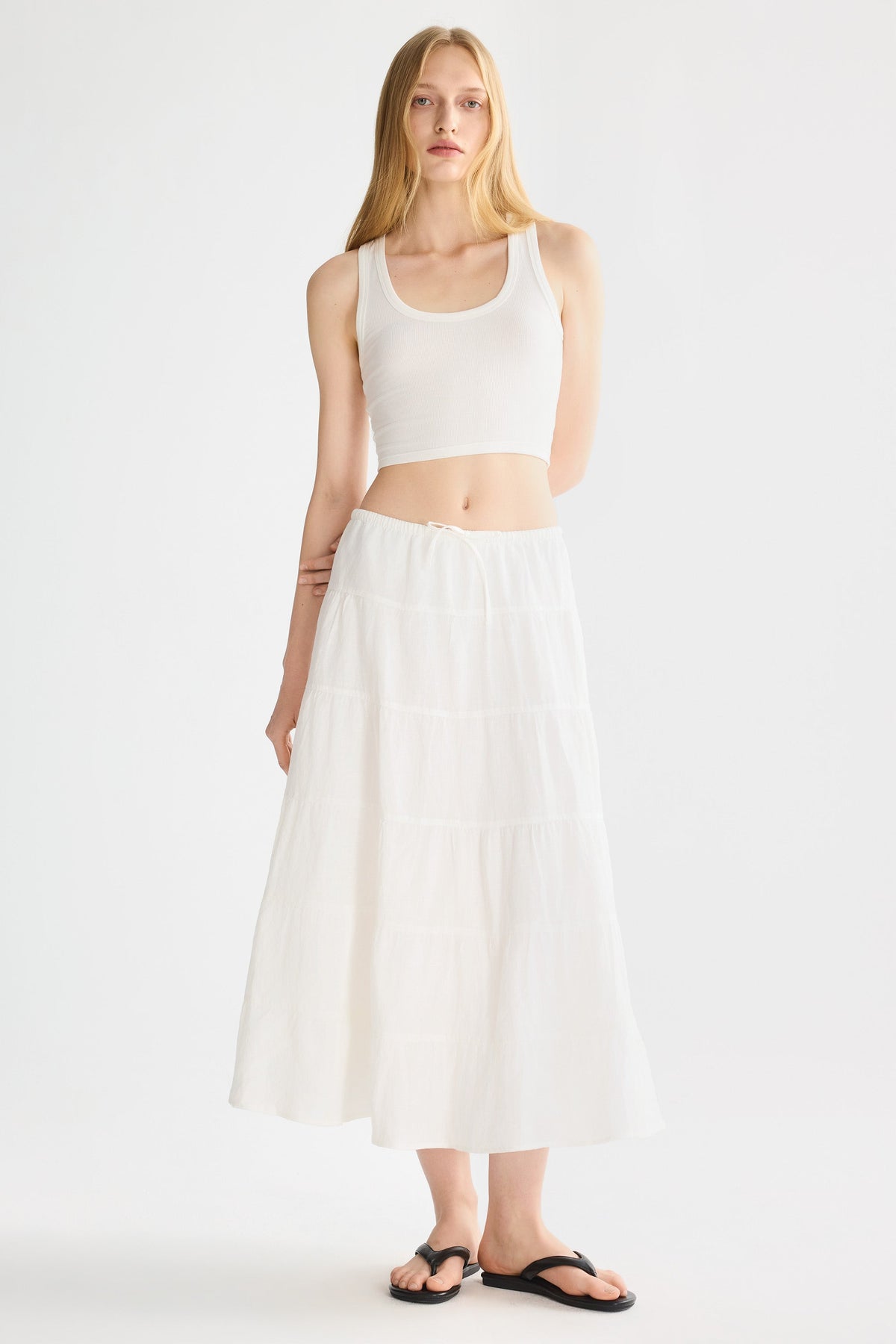 Bouquet Linen Skirt