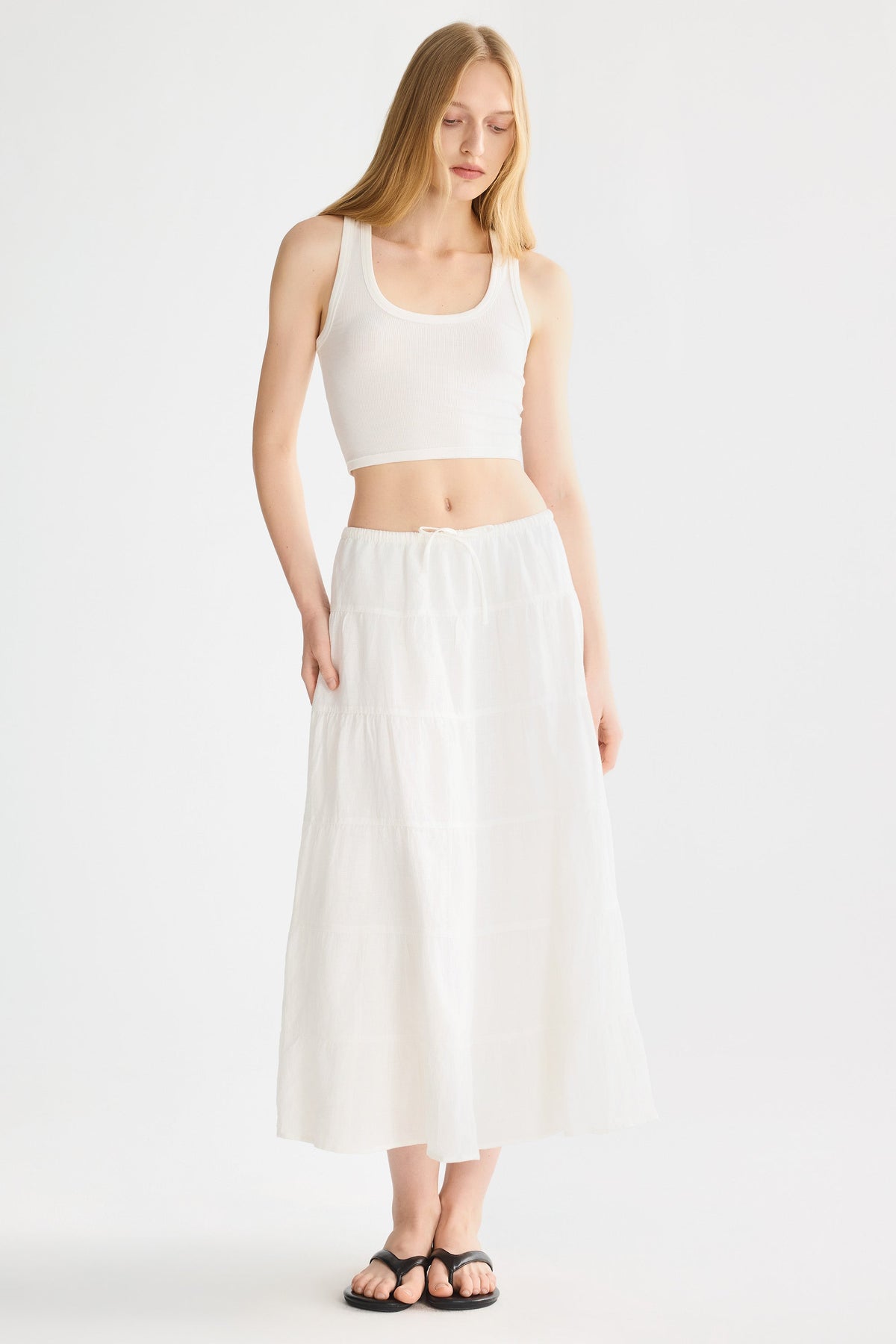 Bouquet Linen Skirt