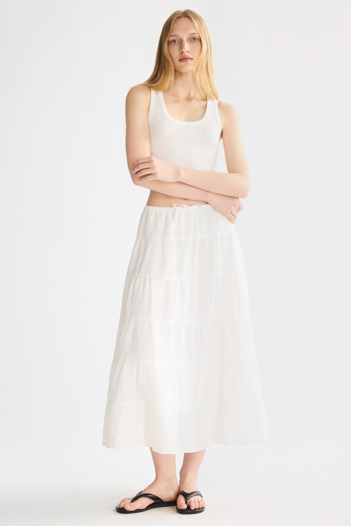Bouquet Linen Skirt