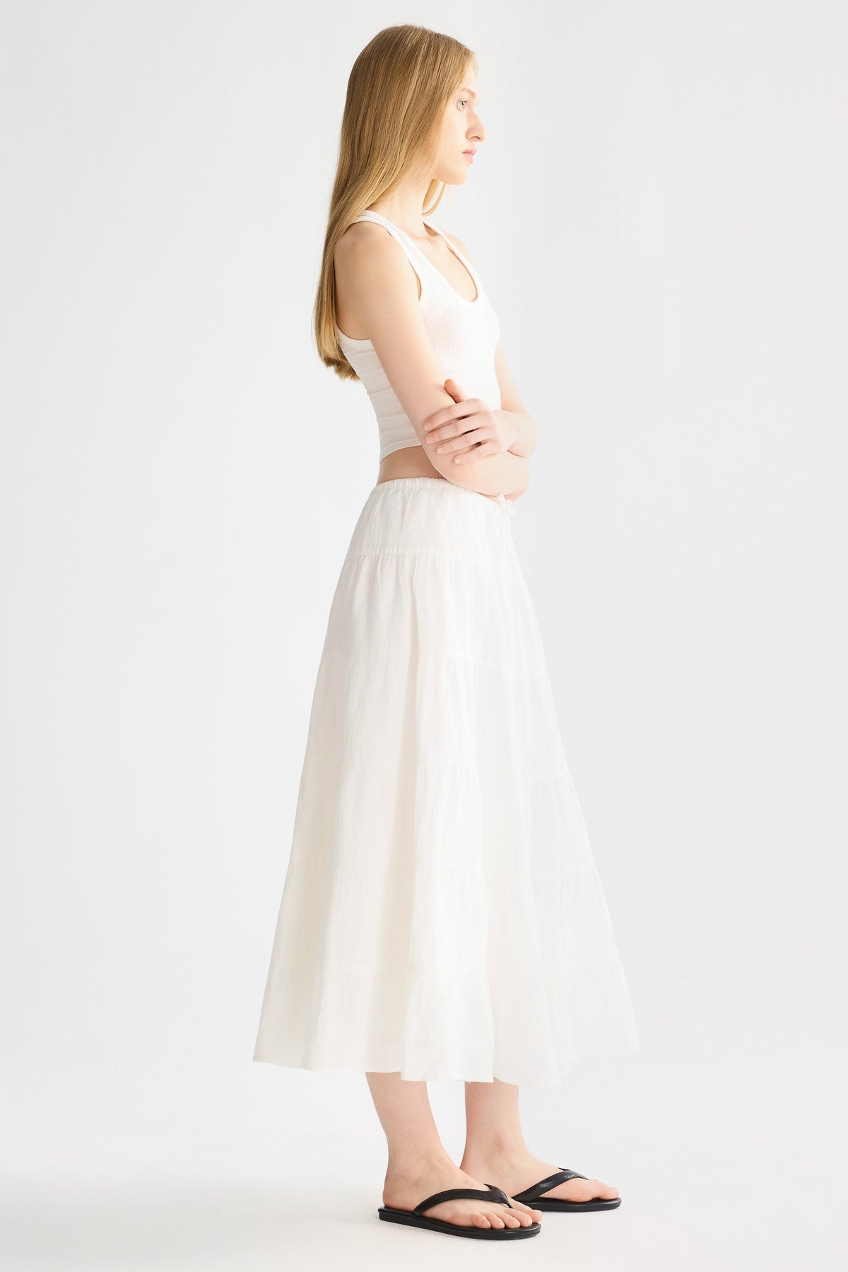 Bouquet Linen Skirt