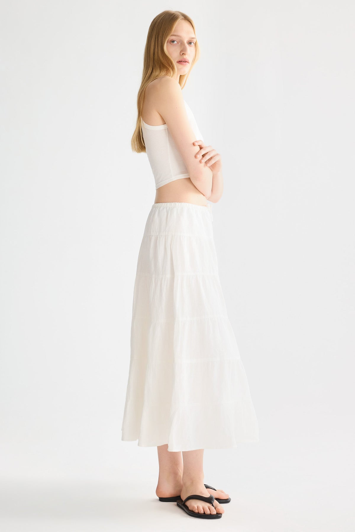 Bouquet Linen Skirt