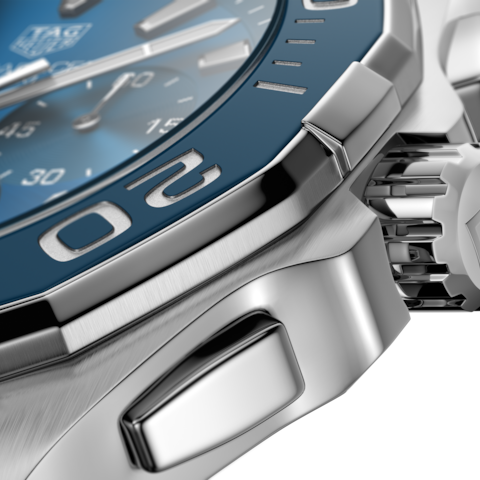 Tag Heuer Aquaracer Blue Dial SIlver Steel Strap Watch for Men - CAY111B.BA0927