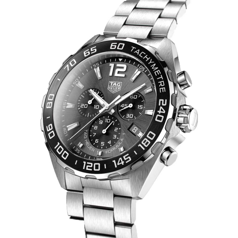 Tag Heuer Formula 1 Anthracite Dial Silver Steel Strap Watch for Men - CAZ1011.BA0842