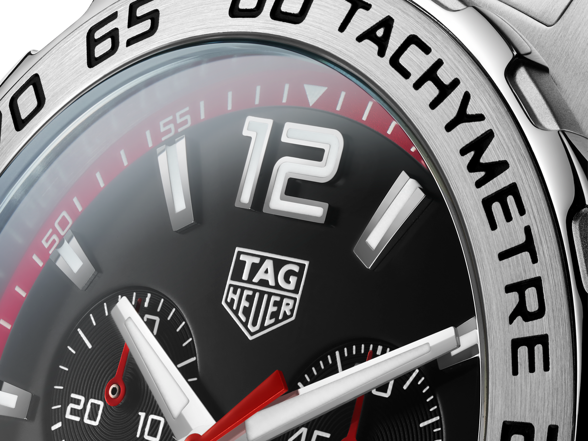 Tag Heuer Formula 1 Chronograph Black Dial Silver Steel Strap Watch for Men - CAZ101Y.BA0842