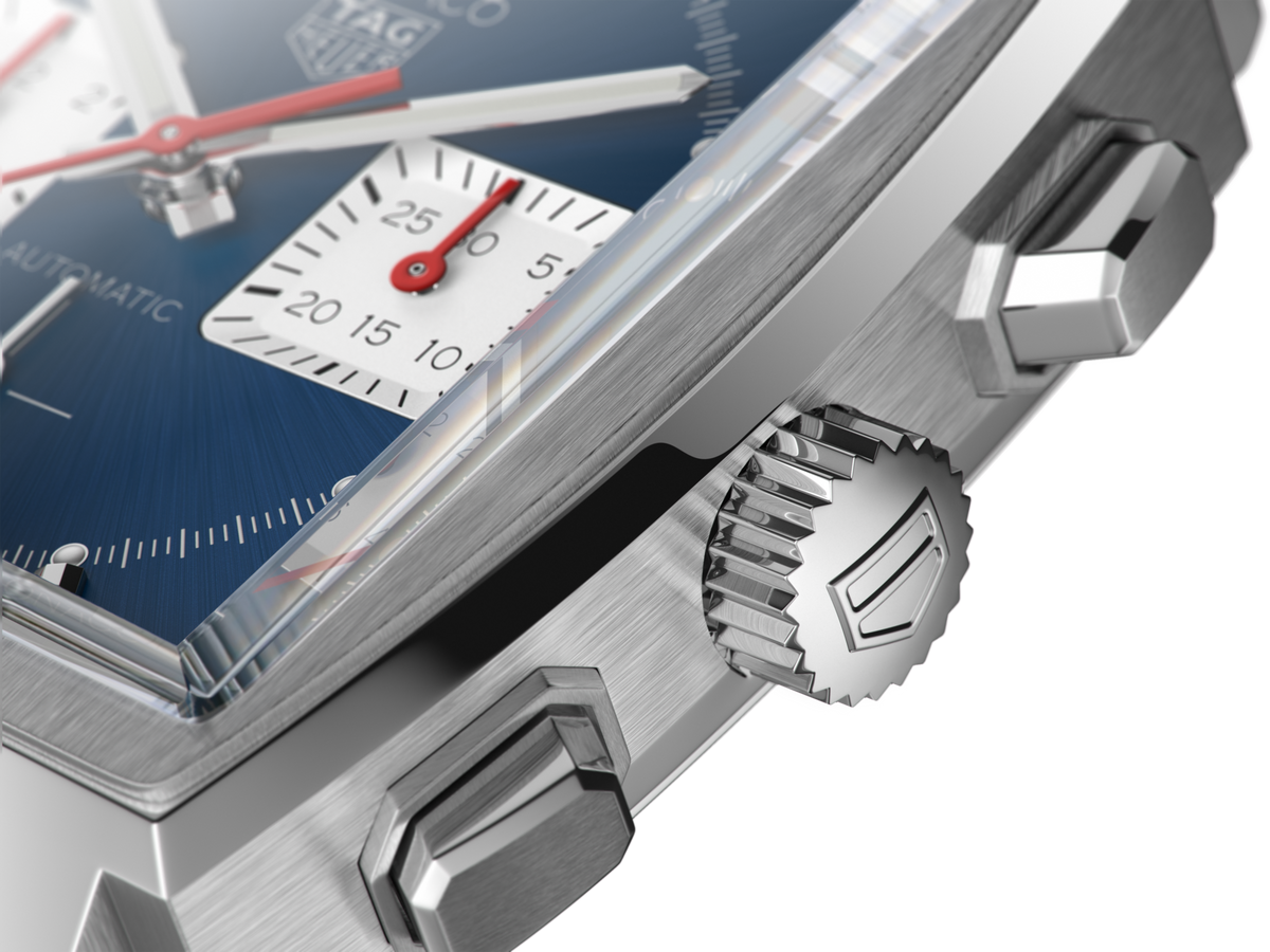 Tag Heuer Monaco Automatic Chronograph Blue Dial Silver Steel Strap Watch for Men - CBL2111.BA0644