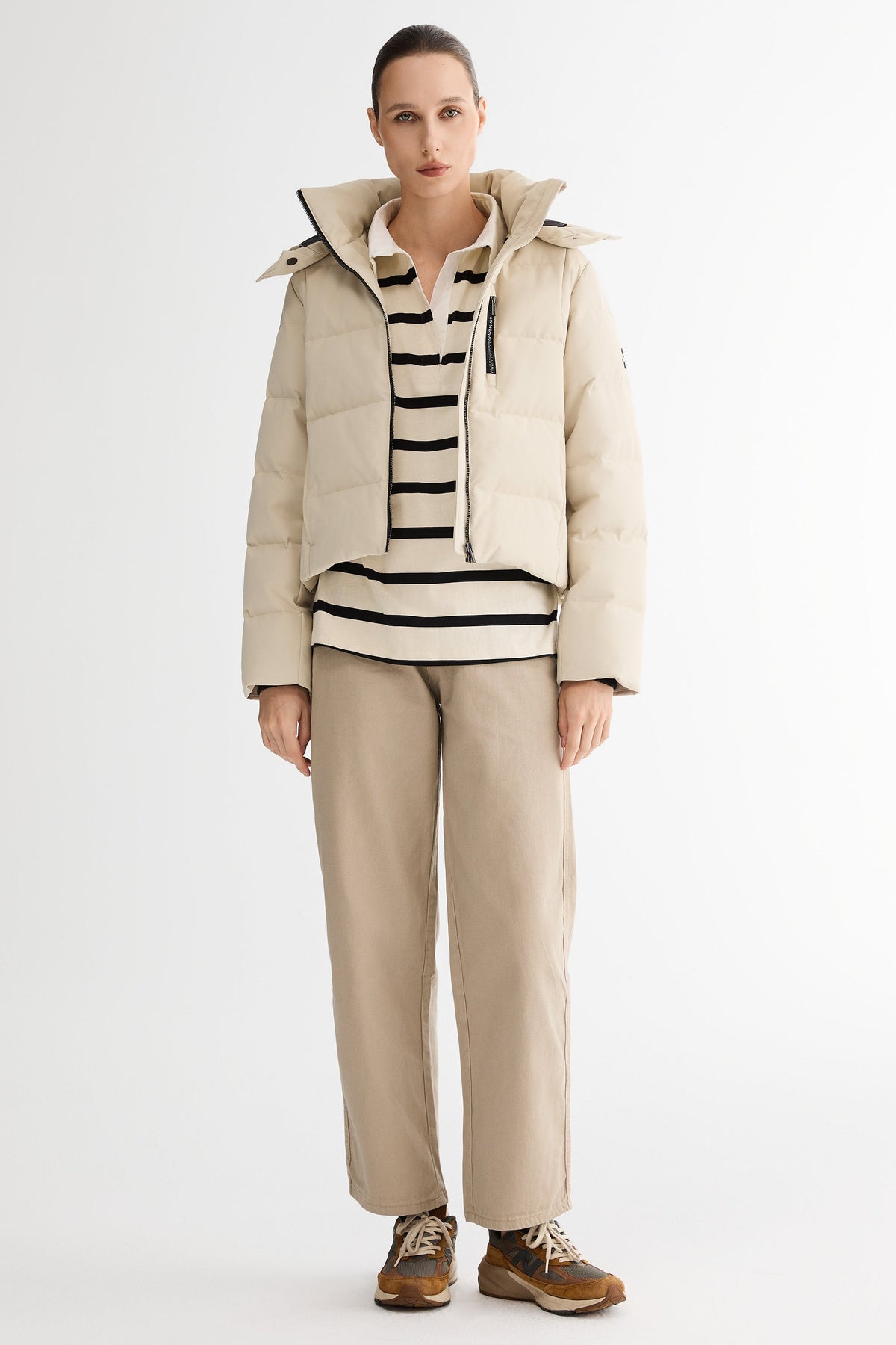 CityForm Short Detachable Hood Down Jacket