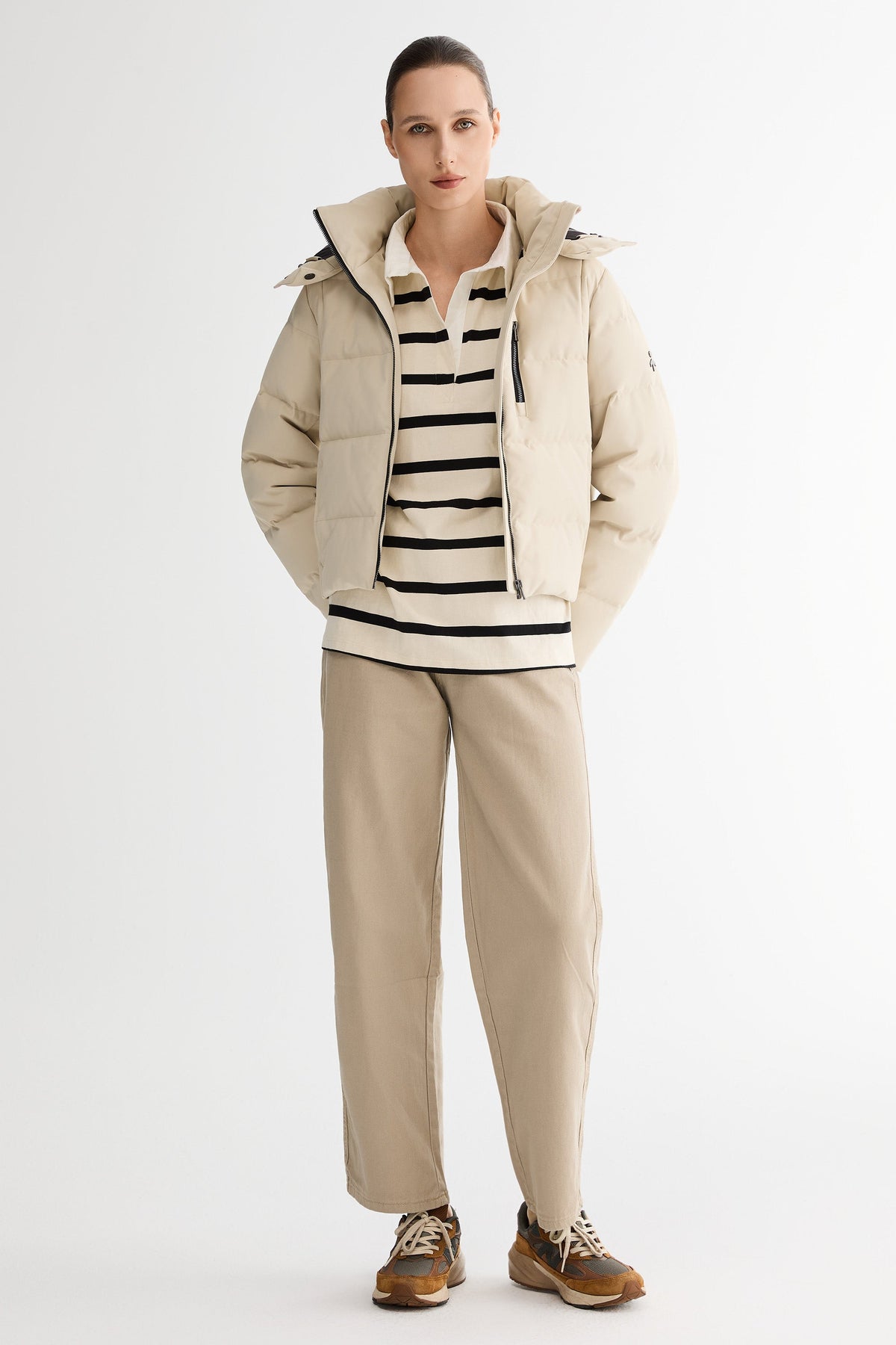 CityForm Short Detachable Hood Down Jacket