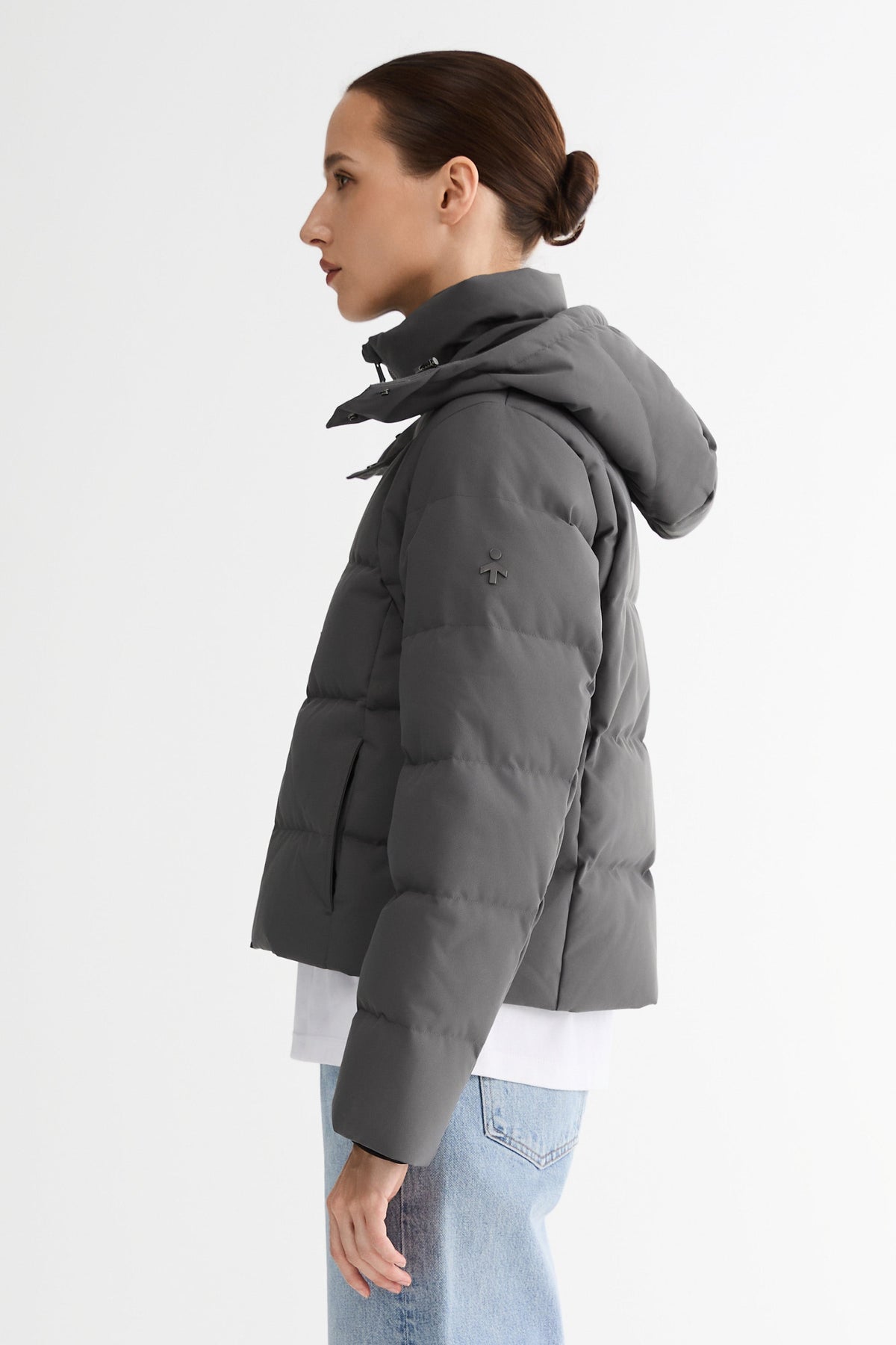 CityForm Short Detachable Hood Down Jacket