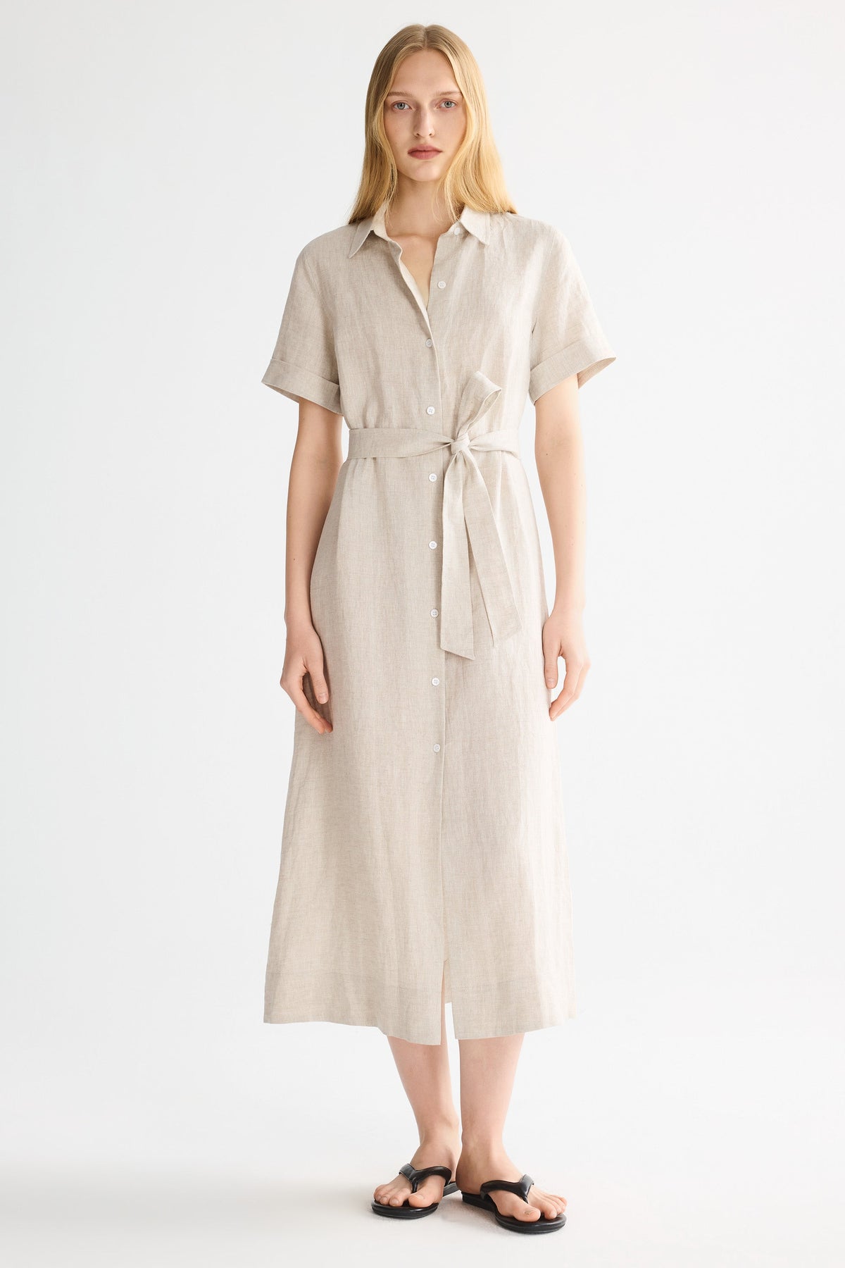 Classic Linen Maxi Dress